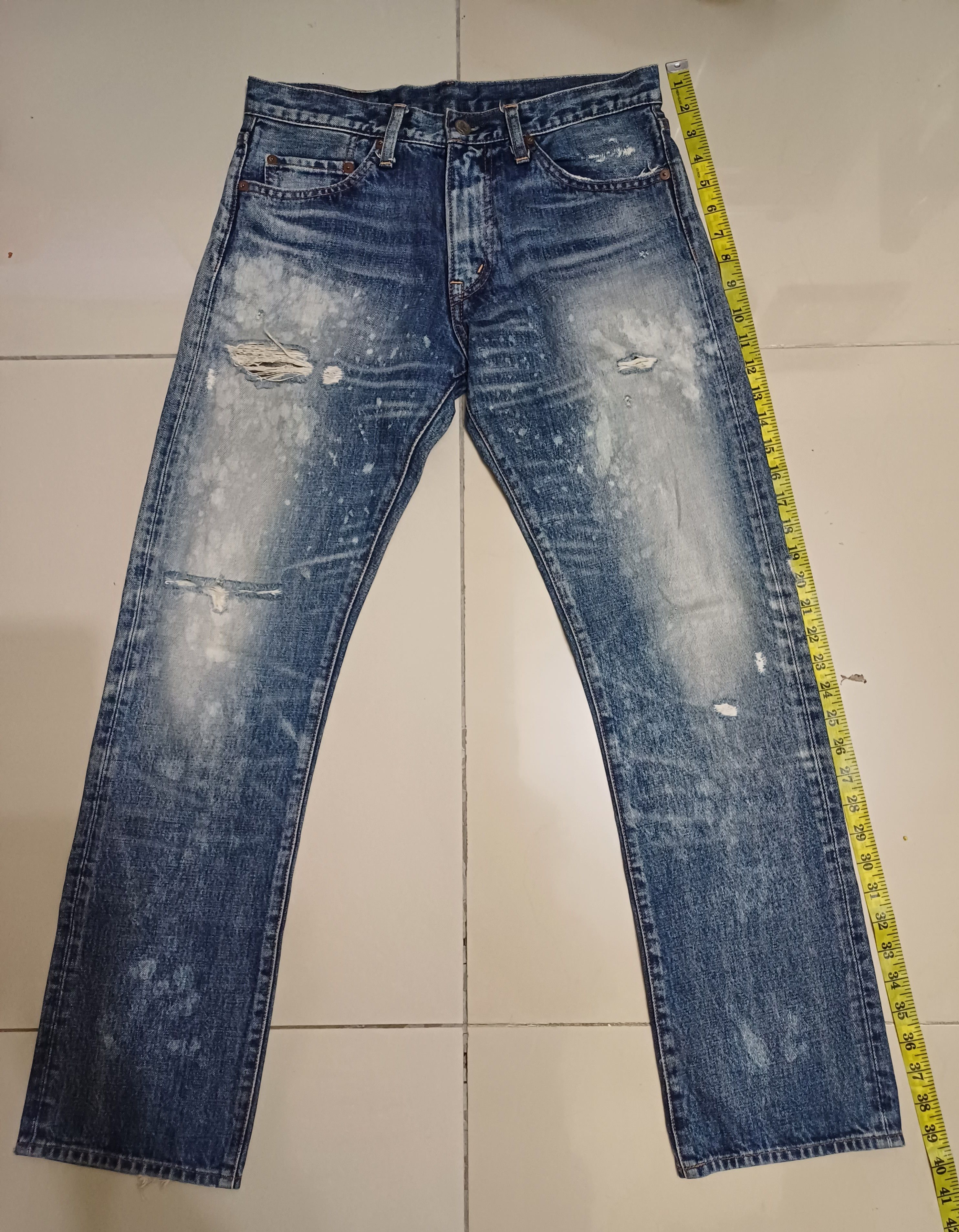 image of Distressed Denim Awesome Vintage Rna Inc Japanes Designer in Faded Blue, Men's (Size 31)