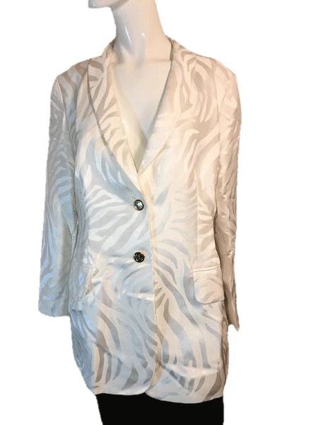 image of Escada Margaretha Ley Off White Blazer, Men's (Size Small)