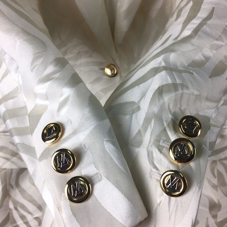 Escada Escada Margaretha Ley Off White Blazer Size US S / EU 44-46 / 1 - 5 Thumbnail