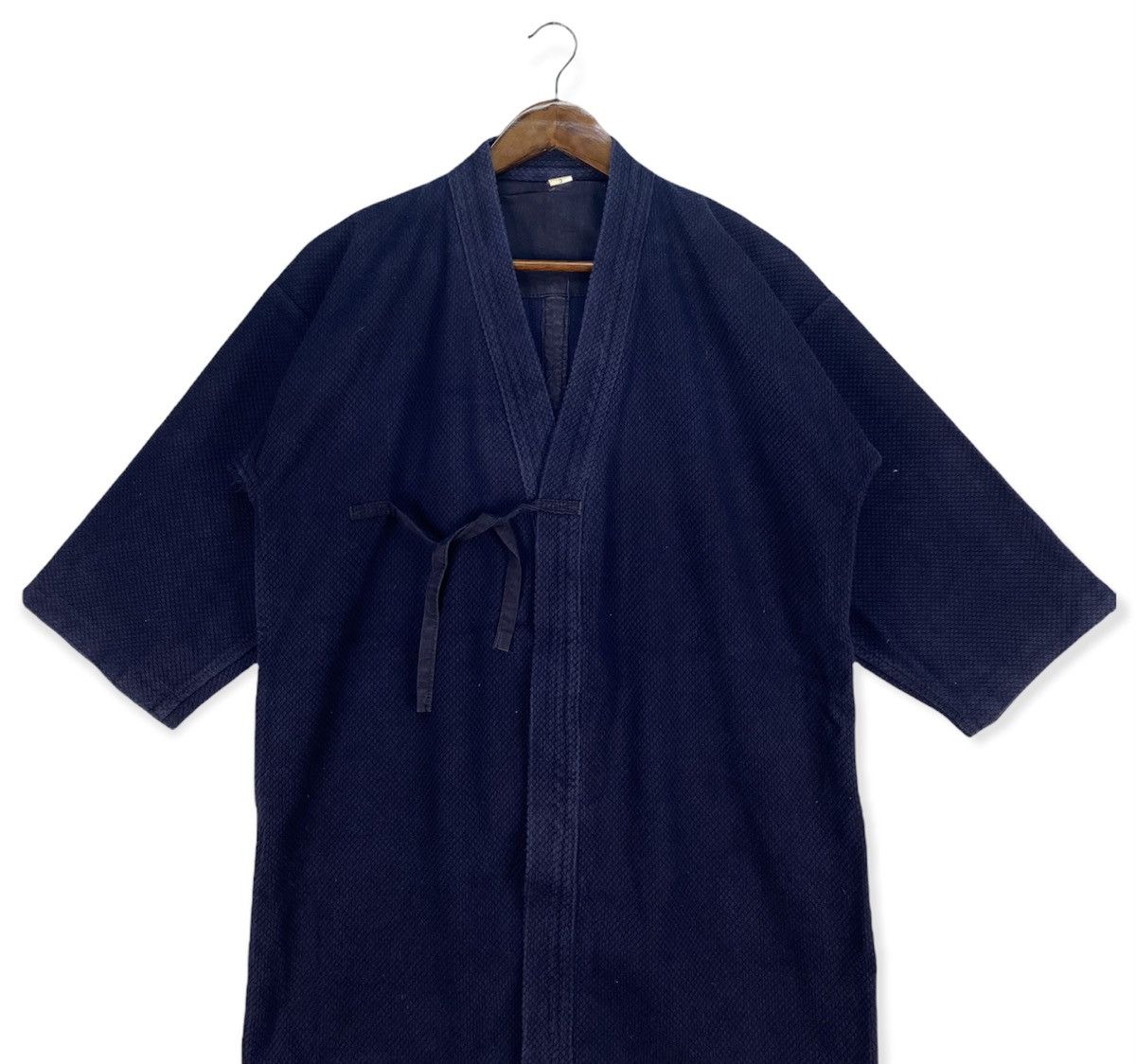 Japanese Brand KIMONO INDIGO SASHIKO BORO STITCHING JAPAN SAMURAI JACKET Size US M / EU 48-50 / 2 - 2 Thumbnail