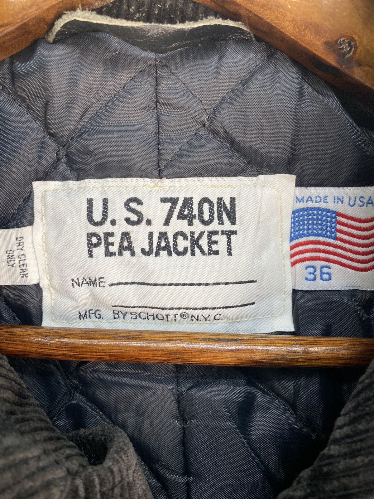 Schott Vintage Schott Corduroy Pea Jacket Size US L / EU 52-54 / 3 - 6 Thumbnail