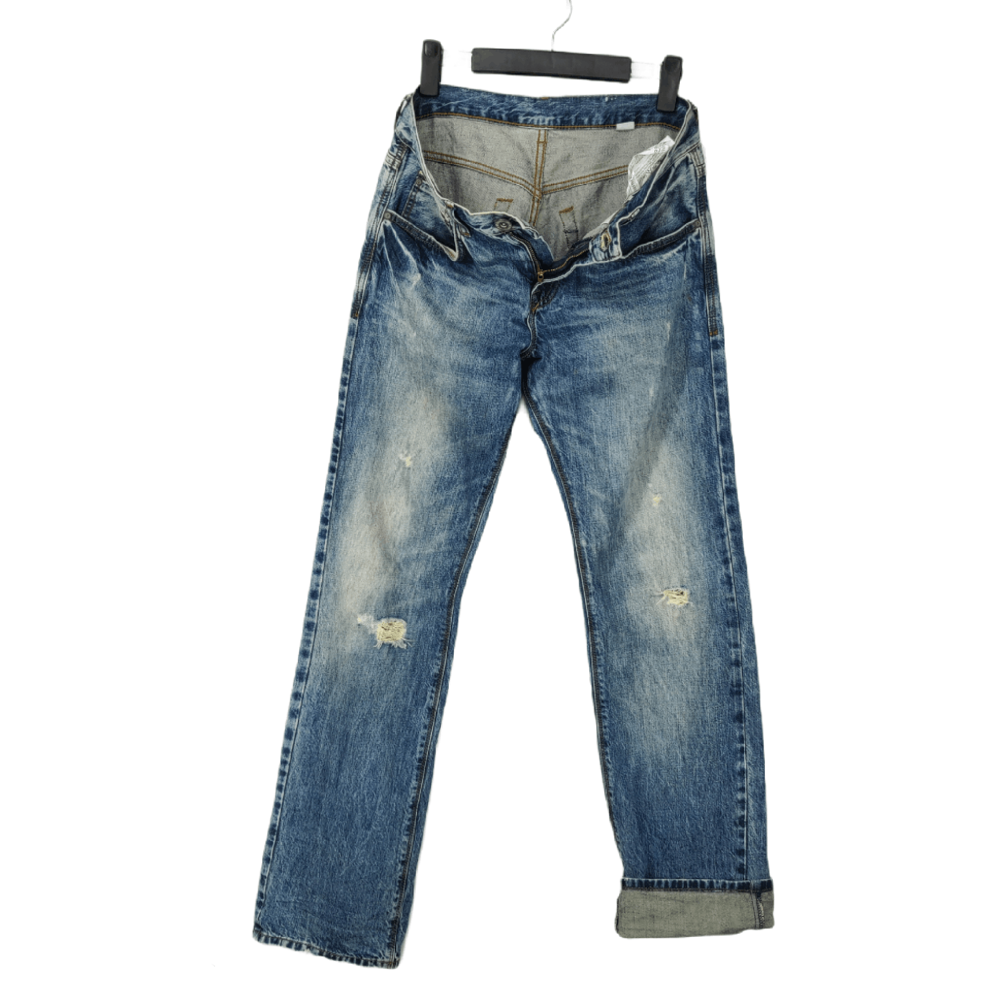 If Six Was Nine × Zara Vintage ZARA Distressed Denim Jeans Size US 31 - 8 Thumbnail