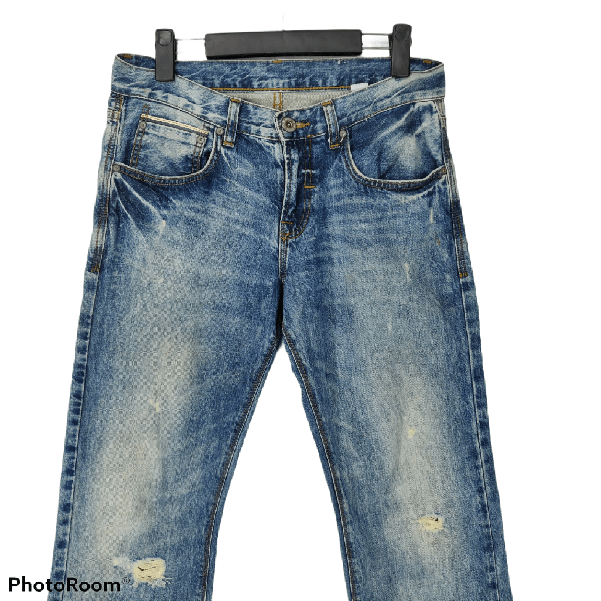 If Six Was Nine × Zara Vintage ZARA Distressed Denim Jeans Size US 31 - 10 Thumbnail