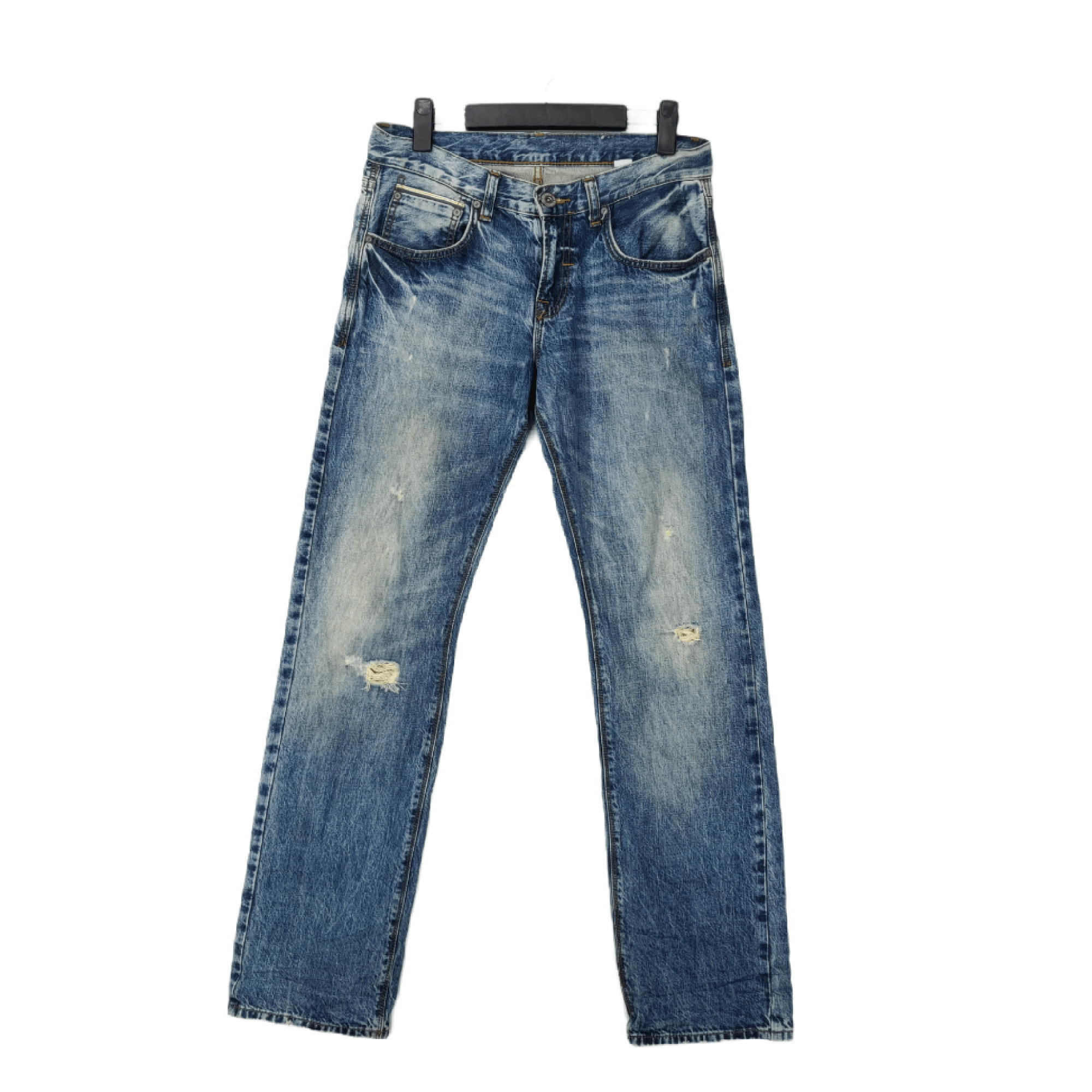 If Six Was Nine × Zara Vintage ZARA Distressed Denim Jeans Size US 31 - 1 Thumbnail