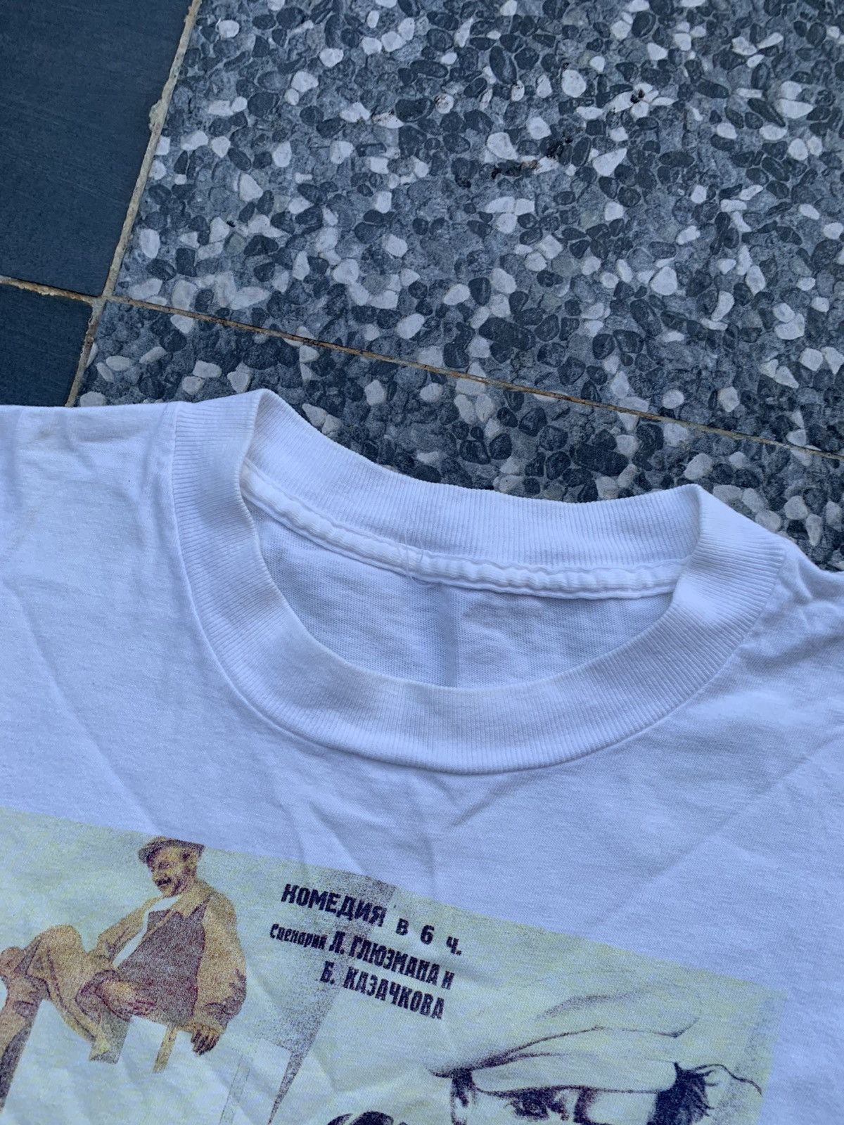 Vintage Vintage Russian Comedy T- Shirt Size US S / EU 44-46 / 1 - 3 Thumbnail