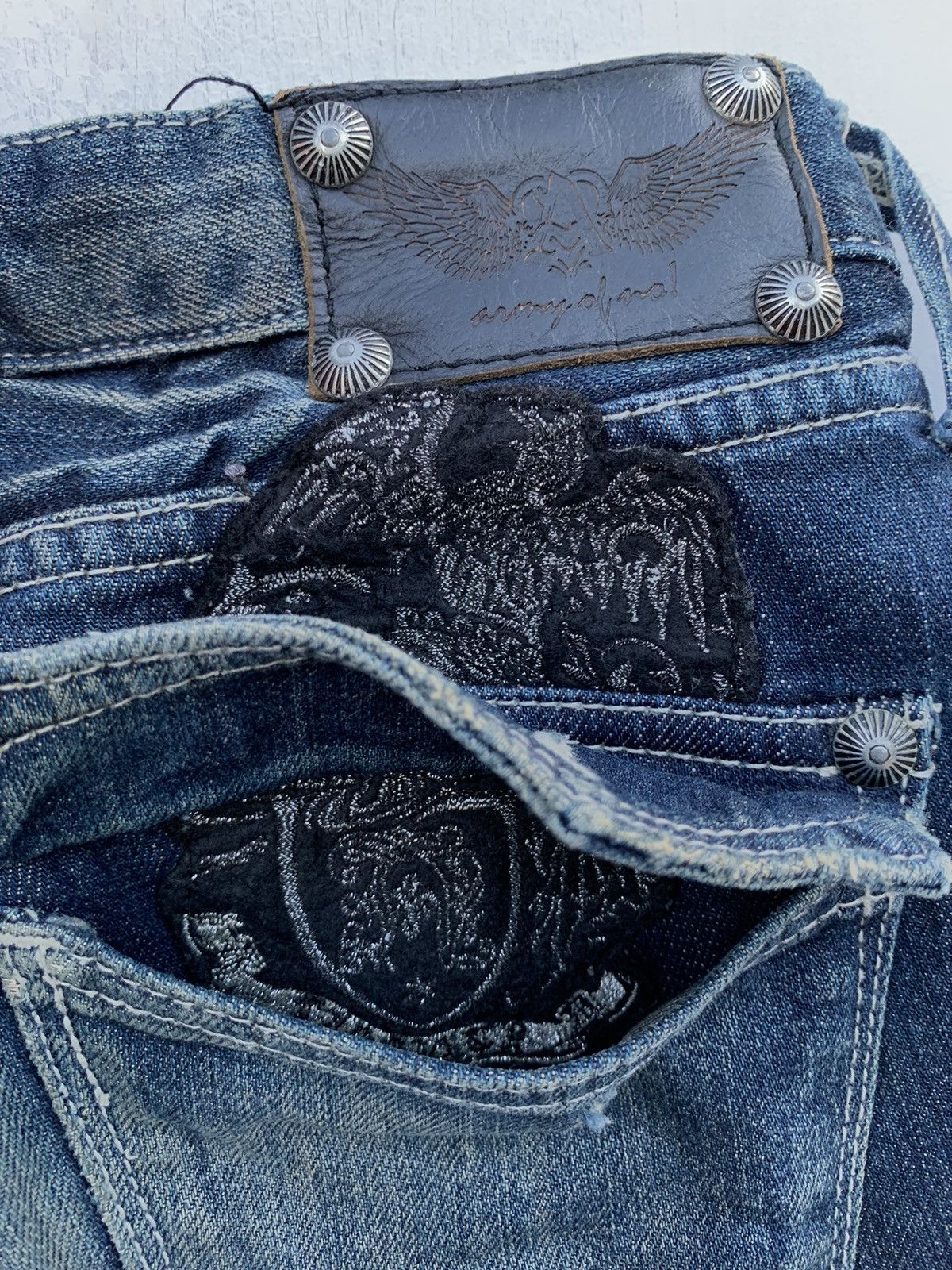 If Six Was Nine × Japanese Brand Japanese Brand Distressed Denim Patches Size US 30 / EU 46 - 19 Thumbnail