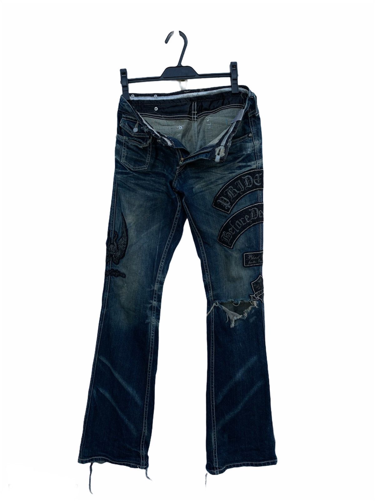 If Six Was Nine × Japanese Brand Japanese Brand Distressed Denim Patches Size US 30 / EU 46 - 18 Thumbnail