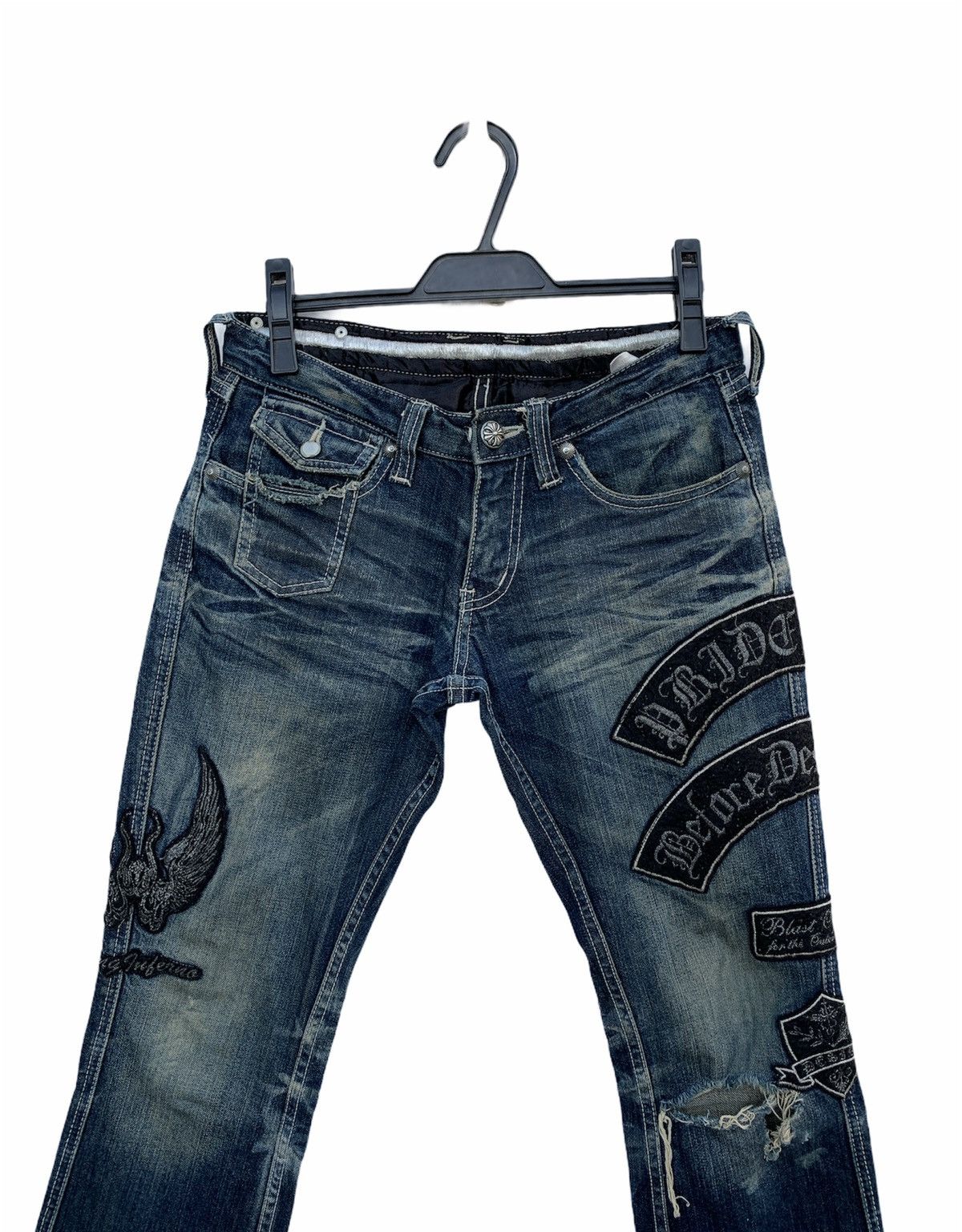 If Six Was Nine × Japanese Brand Japanese Brand Distressed Denim Patches Size US 30 / EU 46 - 2 Thumbnail