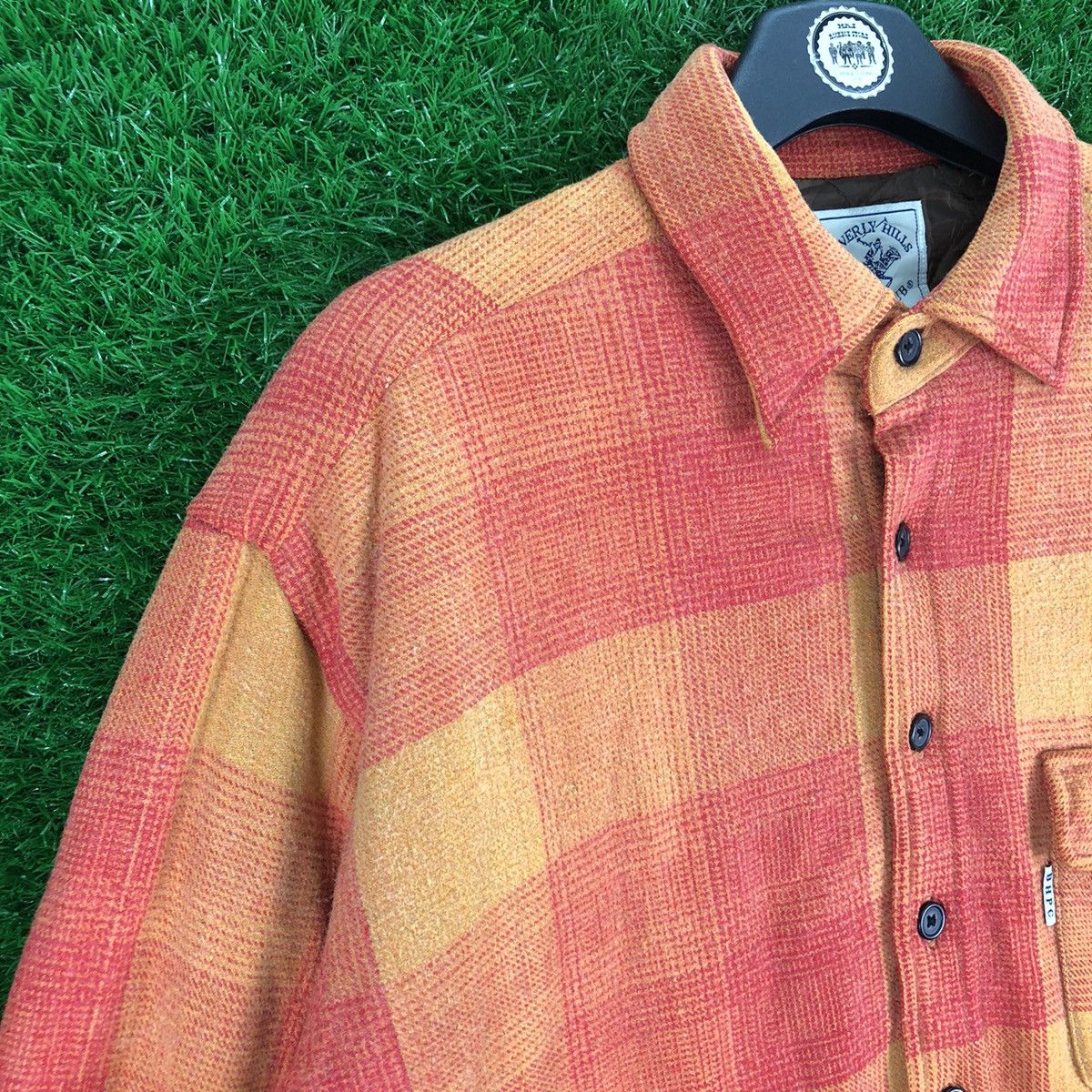 Beverly Hills Polo Club Vintage Wool Flannel Jacket Quilted Lining by Beverly Hills Size US M / EU 48-50 / 2 - 2 Thumbnail