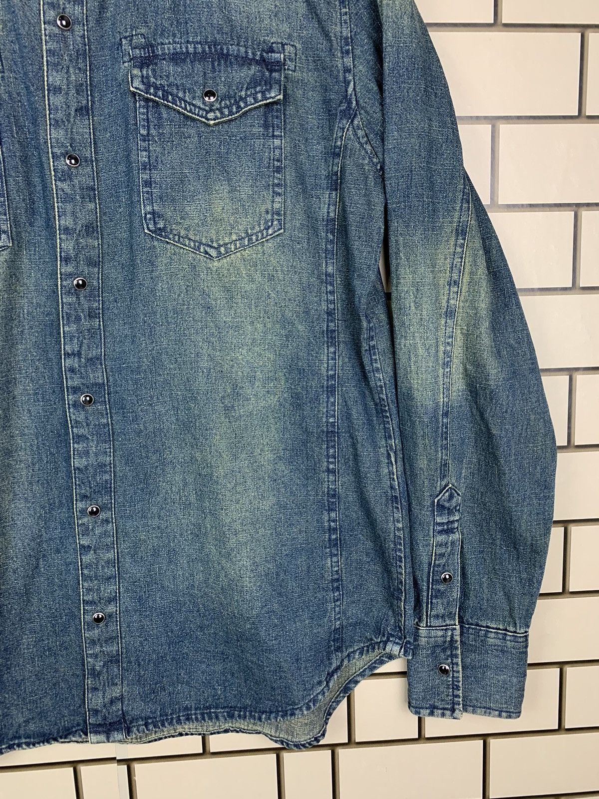 Japanese Brand × Vintage Vintage Japanese Brand Western Denim Button Ups Shirts Size US L / EU 52-54 / 3 - 4 Thumbnail