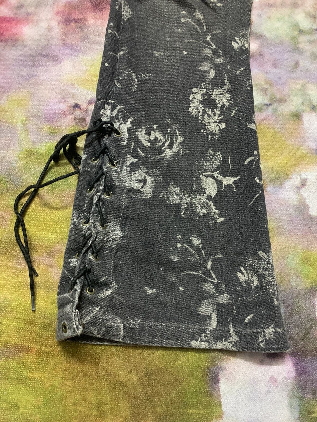 Hysteric Glamour Flare Tornado Mart Washed Denim Flower Creepers Bootcut Size US 31 - 3 Thumbnail