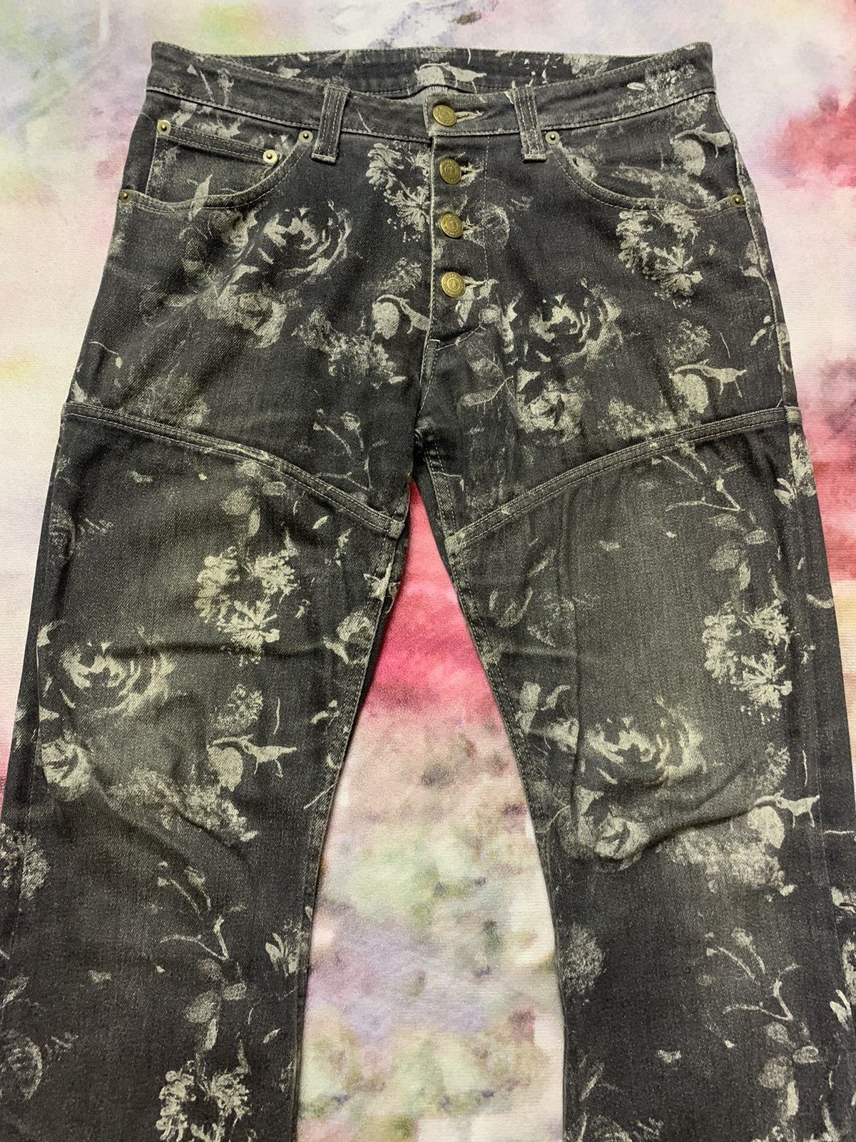 Hysteric Glamour Flare Tornado Mart Washed Denim Flower Creepers Bootcut Size US 31 - 5 Thumbnail