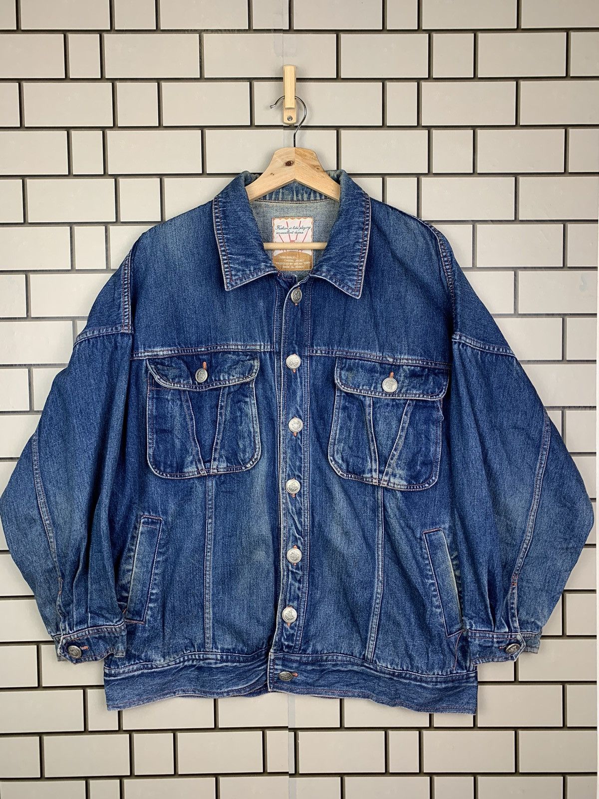 Vintage Vintage Japanese Brand Dream Town Denim Jacket Size US M / EU 48-50 / 2 - 1 Thumbnail