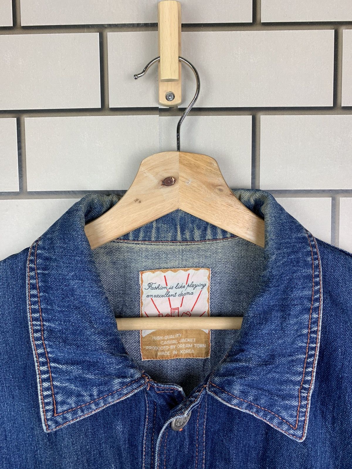 Vintage Vintage Japanese Brand Dream Town Denim Jacket Size US M / EU 48-50 / 2 - 12 Thumbnail