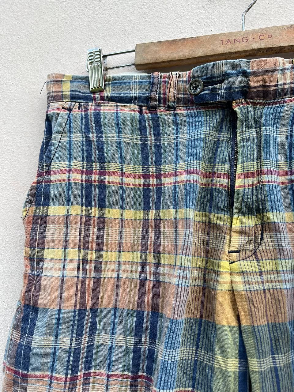 Polo Ralph Lauren Vtg Polo Ralph Lauren Buckle Back Pleated Multicolor Pants Size US 31 - 3 Thumbnail