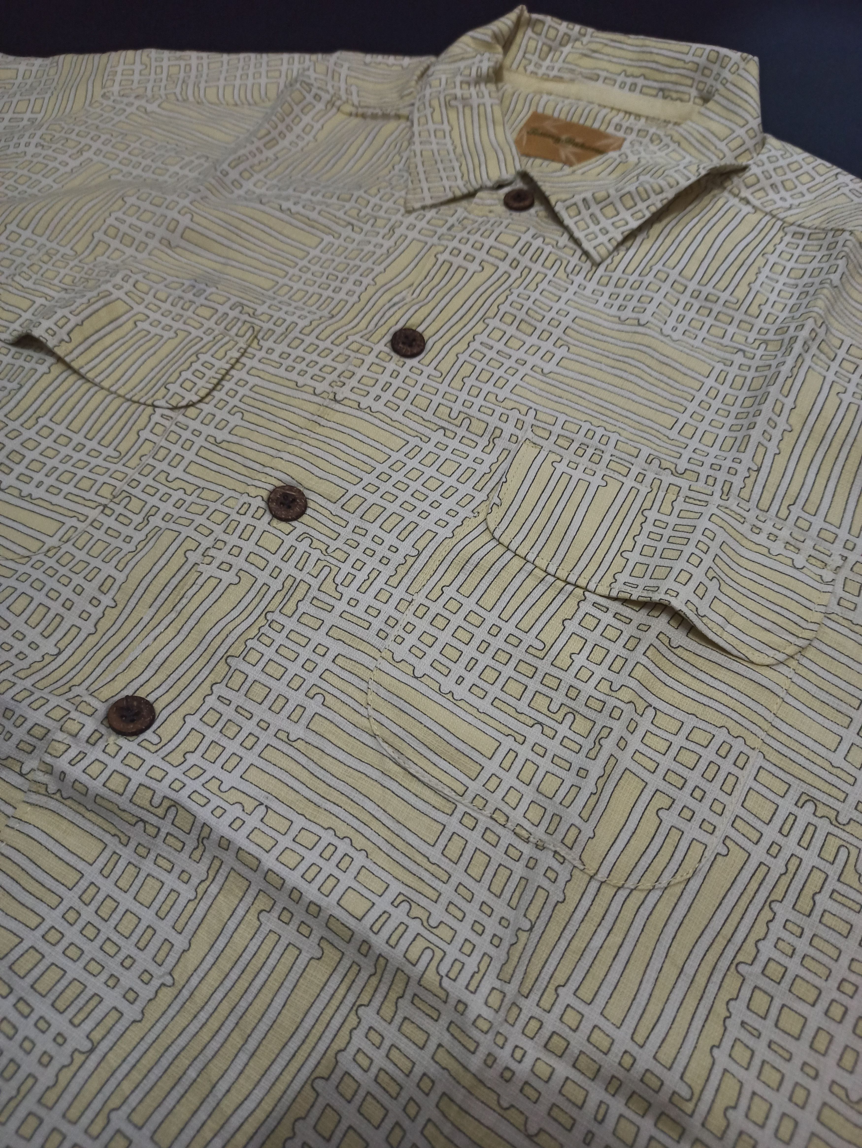 Tommy Bahama Tommy Bahama Striped Pattern Silk Hawaiian Shirt Medium Size US M / EU 48-50 / 2 - 4 Thumbnail