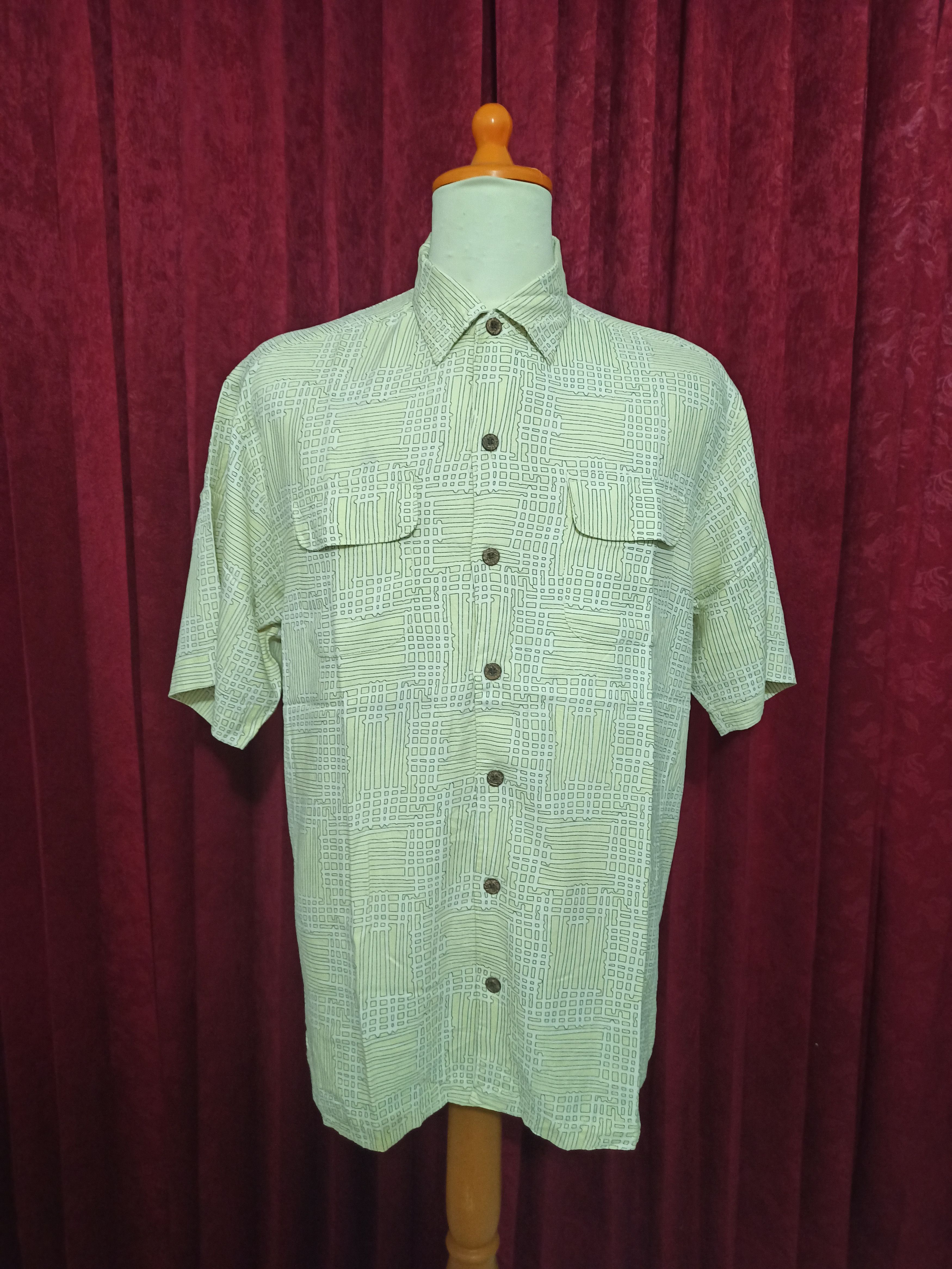Tommy Bahama Tommy Bahama Striped Pattern Silk Hawaiian Shirt Medium Size US M / EU 48-50 / 2 - 3 Thumbnail