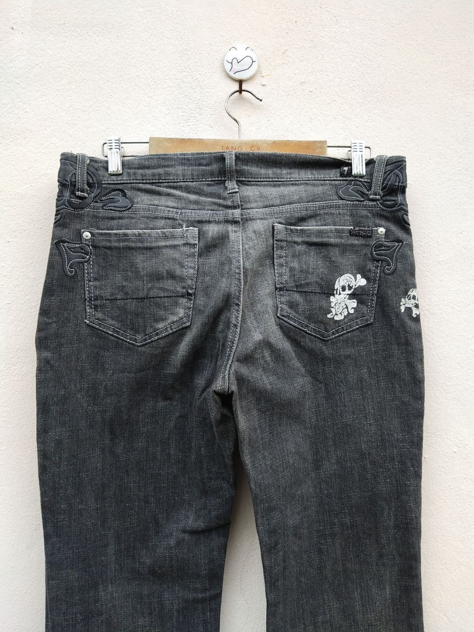 7 For All Mankind Vintage Skull Bone Printed 7 For All Mankind Denim Jeans Size US 32 / EU 48 - 12 Thumbnail