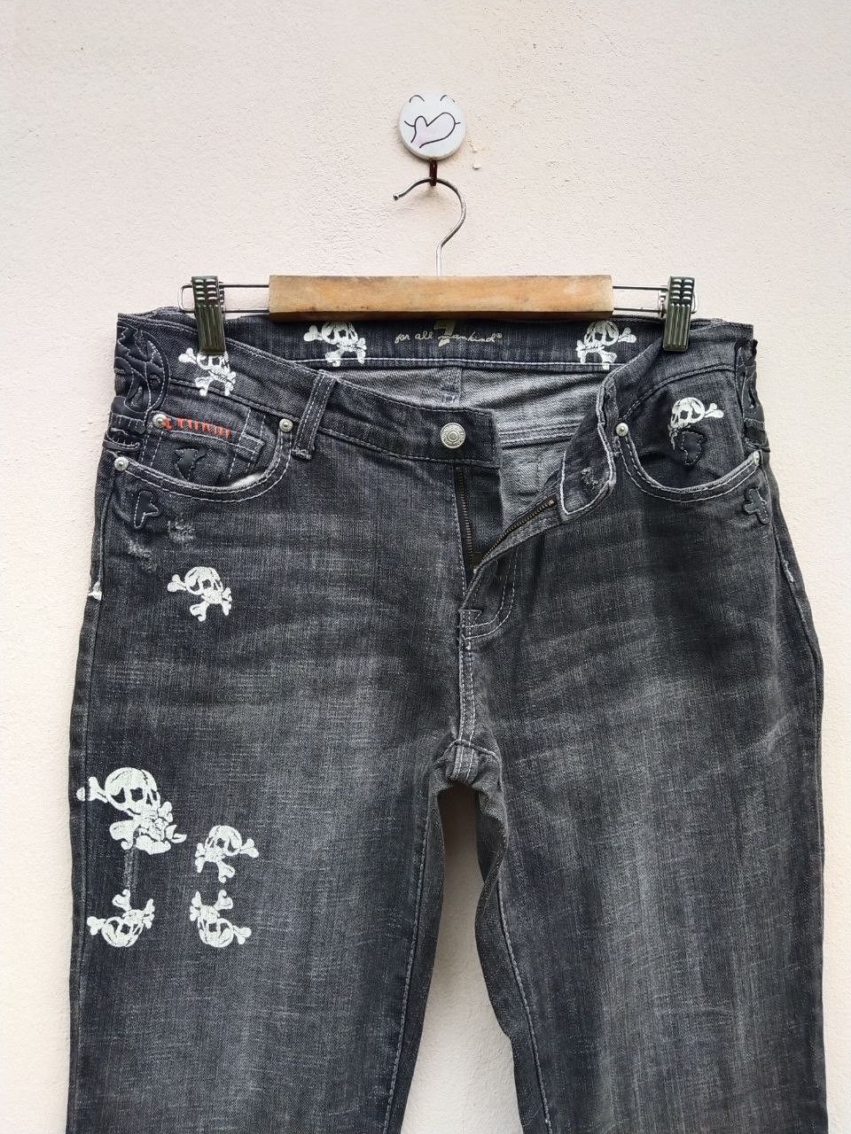 7 For All Mankind Vintage Skull Bone Printed 7 For All Mankind Denim Jeans Size US 32 / EU 48 - 4 Thumbnail