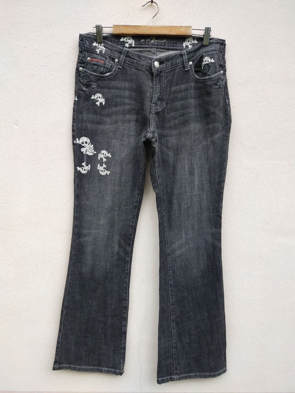 7 For All Mankind Vintage Skull Bone Printed 7 For All Mankind Denim Jeans Size US 32 / EU 48 - 1 Thumbnail