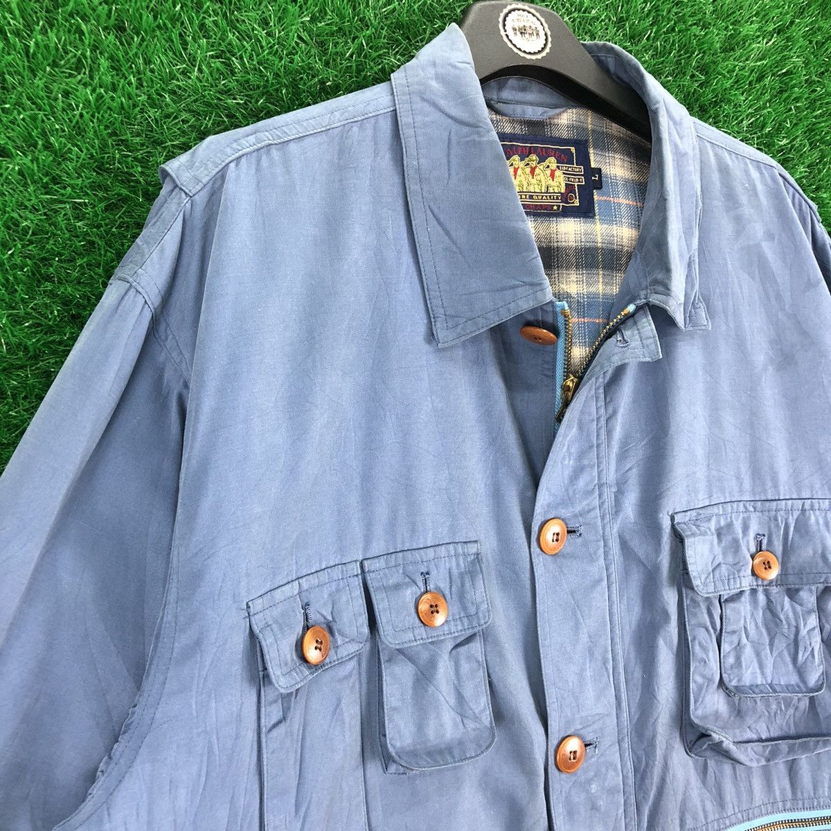 Ralph Lauren Vintage Multi Pocket Jacket Workwear Style Size US XL / EU 56 / 4 - 2 Thumbnail
