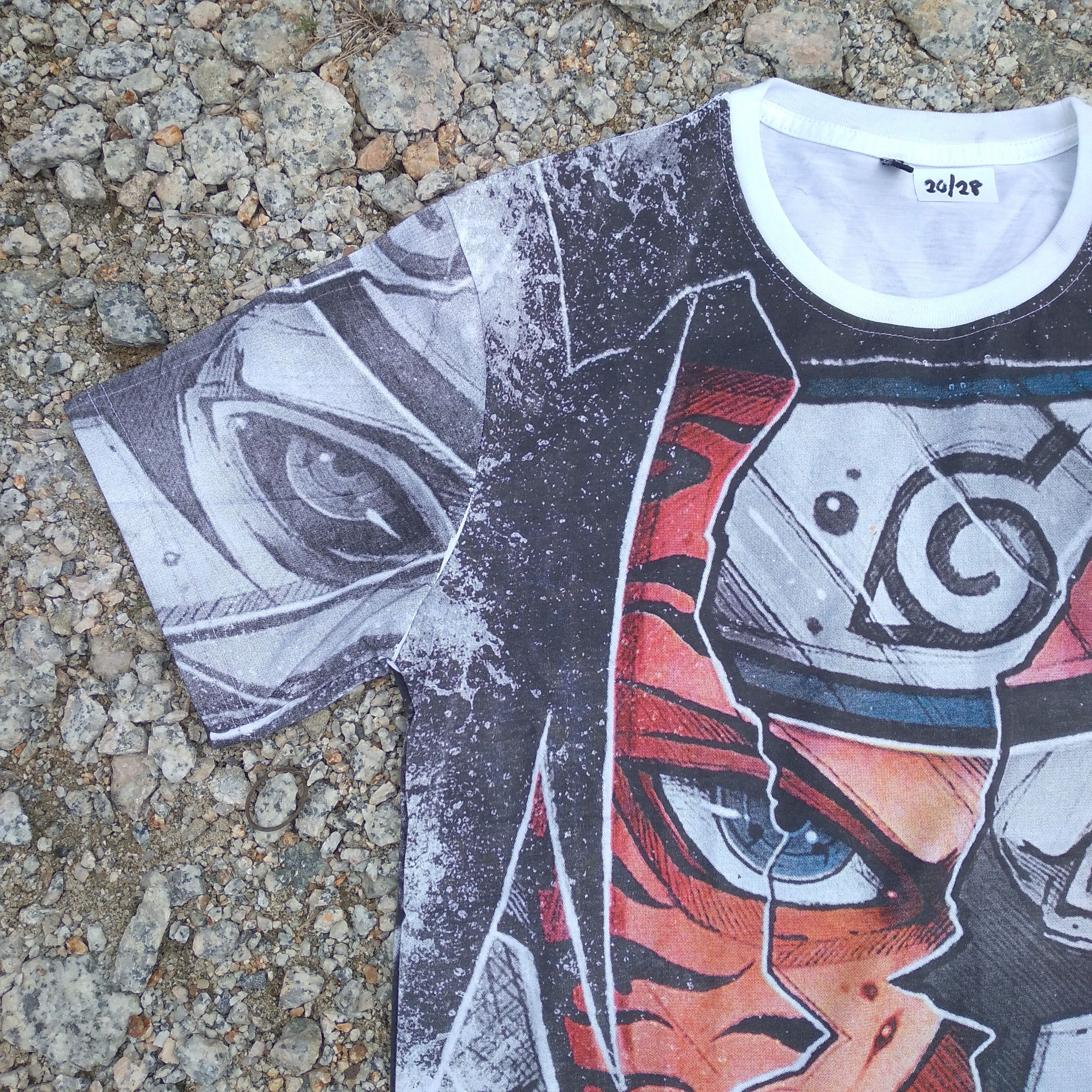 Anime 🔥Rare🔥Uchiha Sasuke Demon Mode Mega Hit Over Print Tee Size US M / EU 48-50 / 2 - 4 Thumbnail