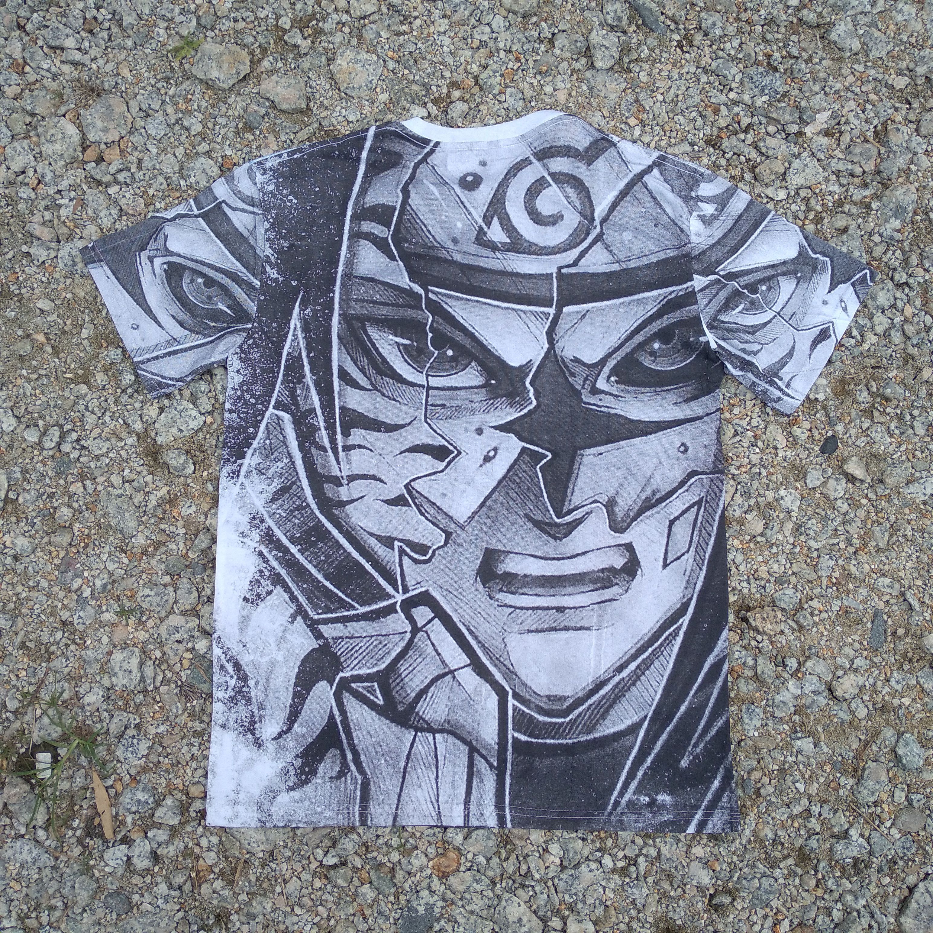 Anime 🔥Rare🔥Uchiha Sasuke Demon Mode Mega Hit Over Print Tee Size US M / EU 48-50 / 2 - 5 Thumbnail