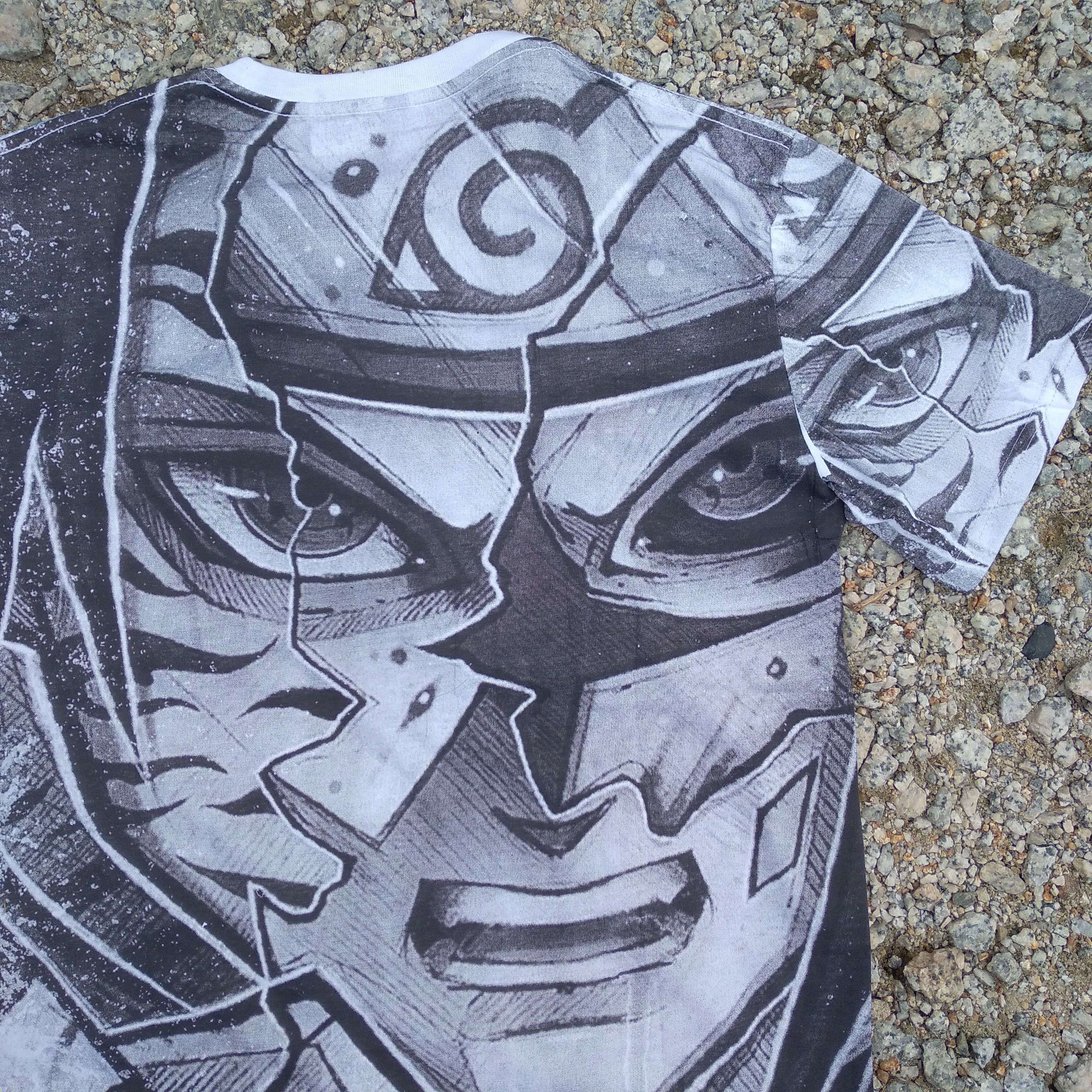 Anime 🔥Rare🔥Uchiha Sasuke Demon Mode Mega Hit Over Print Tee Size US M / EU 48-50 / 2 - 6 Thumbnail