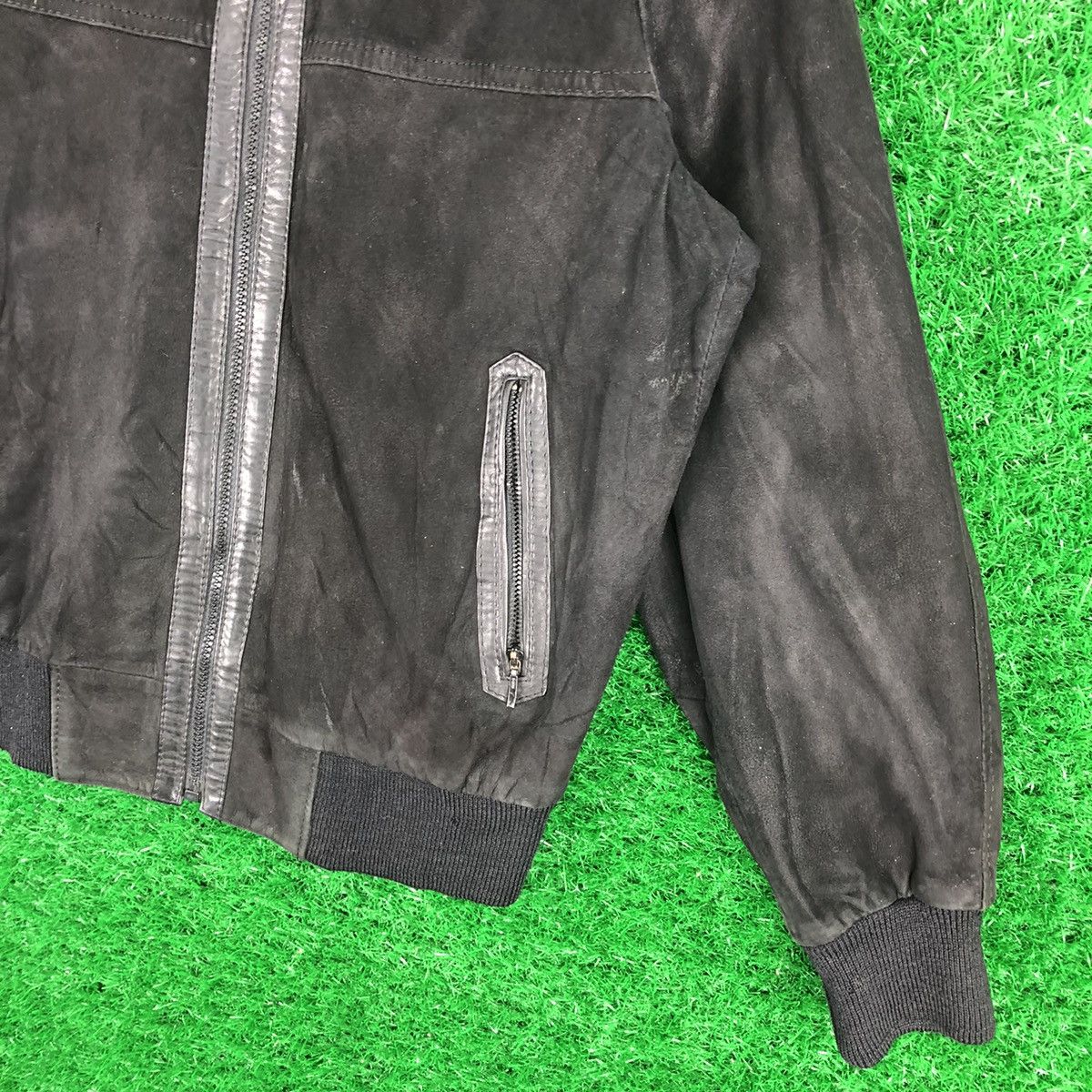 Japanese Brand Vintage 80's Suede Leather Zipper Jacket by Suede Life Size US M / EU 48-50 / 2 - 3 Thumbnail