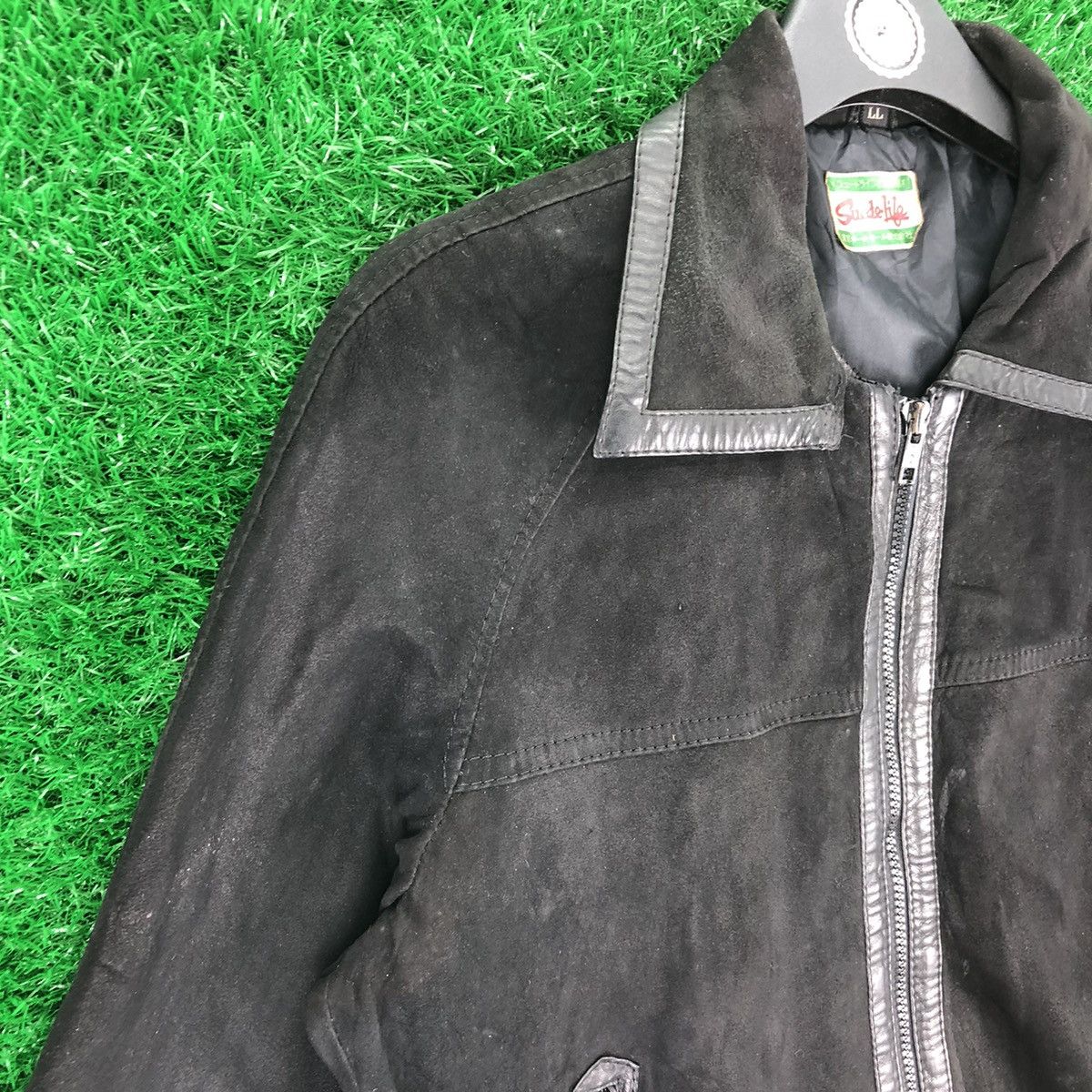 Japanese Brand Vintage 80's Suede Leather Zipper Jacket by Suede Life Size US M / EU 48-50 / 2 - 2 Thumbnail