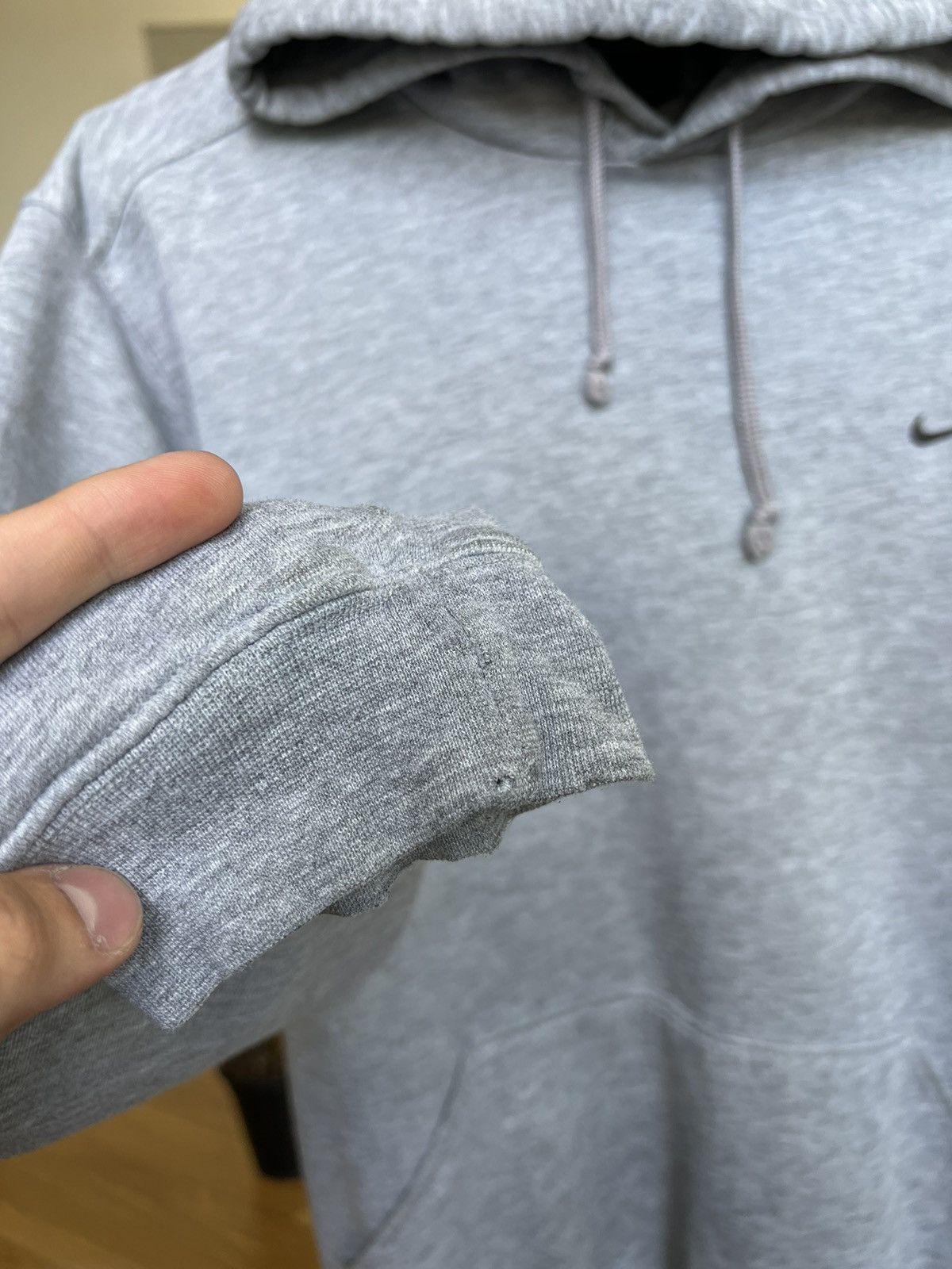 Nike × Vintage Vintage Thrashed Nike Swoosh Hoodie Crewneck Size US M / EU 48-50 / 2 - 6 Thumbnail