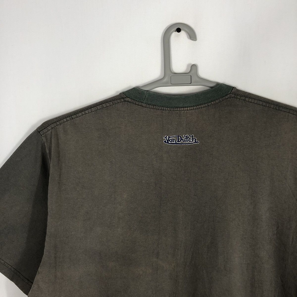 Vintage × Von Dutch 🔥Thrash🔥90s Von Dutch Velvet Big Spellout Sun Faded Tee Size US L / EU 52-54 / 3 - 7 Thumbnail