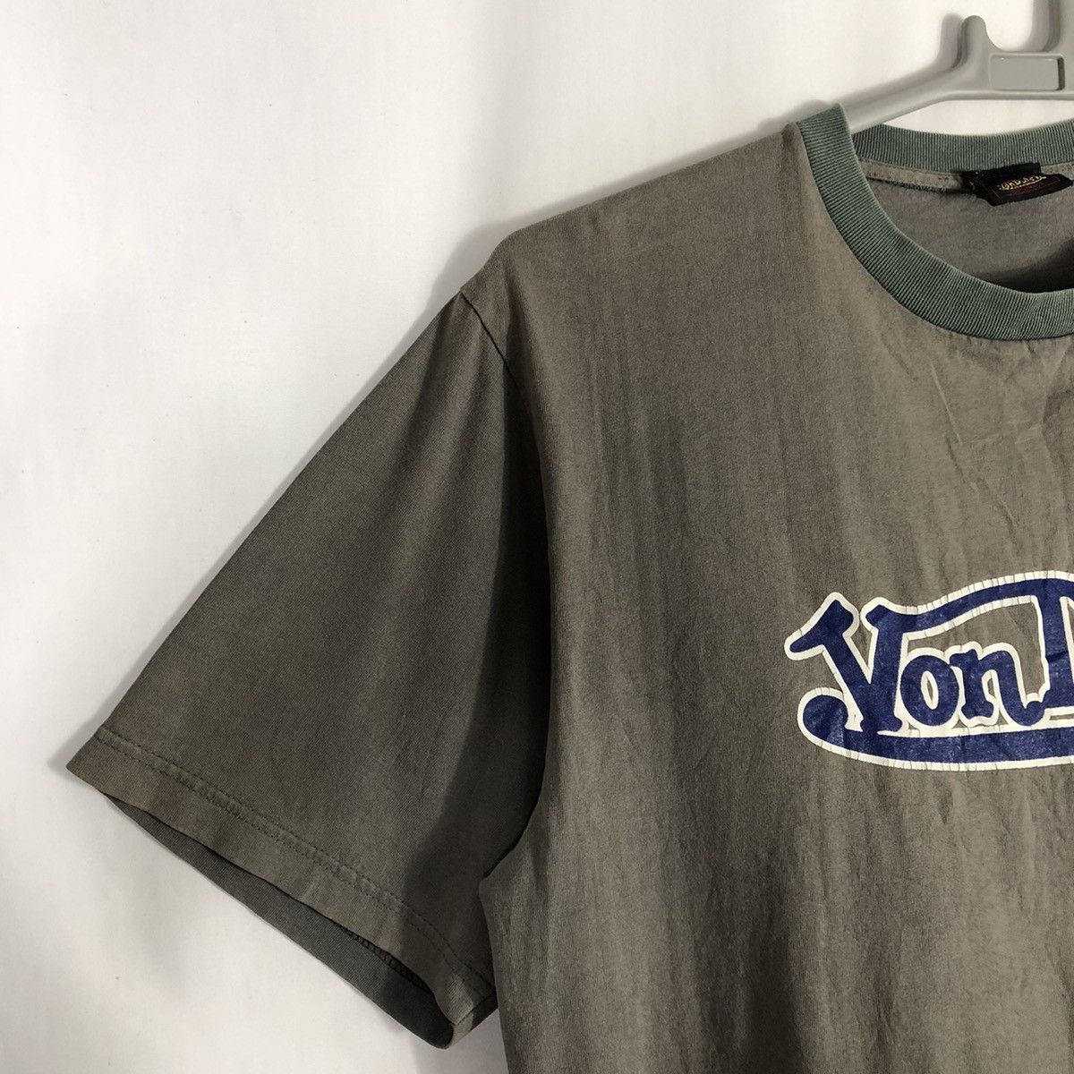 Vintage × Von Dutch 🔥Thrash🔥90s Von Dutch Velvet Big Spellout Sun Faded Tee Size US L / EU 52-54 / 3 - 10 Thumbnail