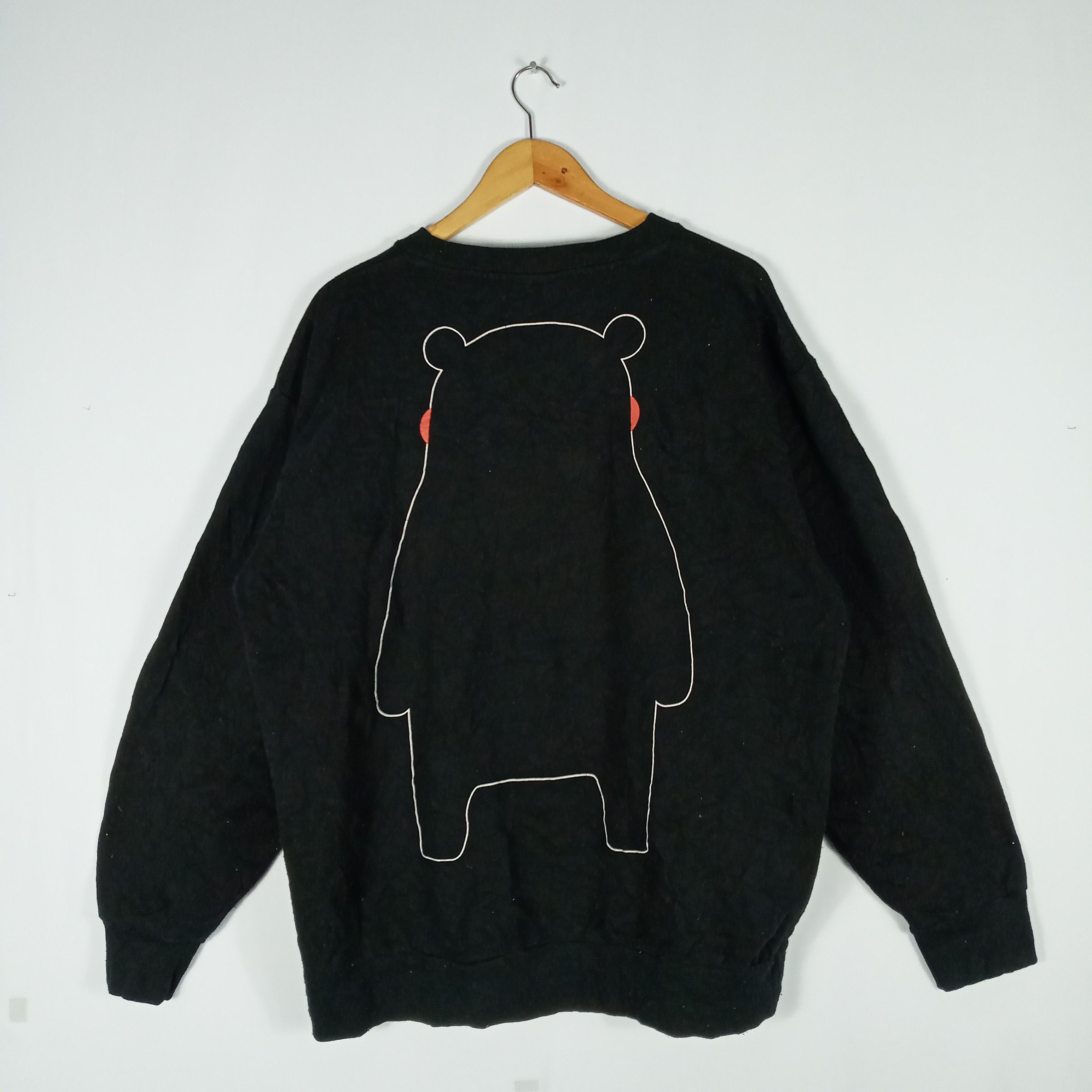 Cartoon Network × Japanese Brand × Vintage Vintage Kumamon Overprint Cartoon Black Sweatshirt Size US L / EU 52-54 / 3 - 3 Thumbnail