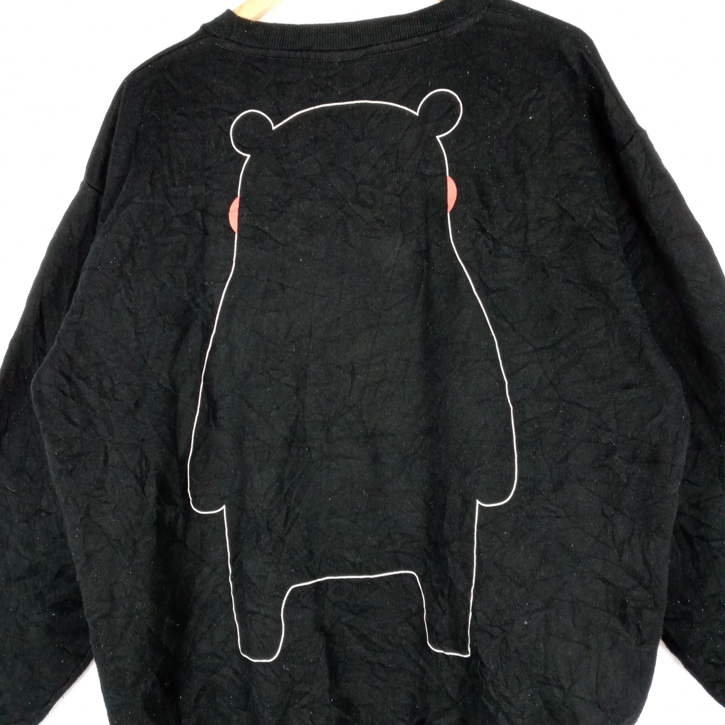 Cartoon Network × Japanese Brand × Vintage Vintage Kumamon Overprint Cartoon Black Sweatshirt Size US L / EU 52-54 / 3 - 4 Thumbnail