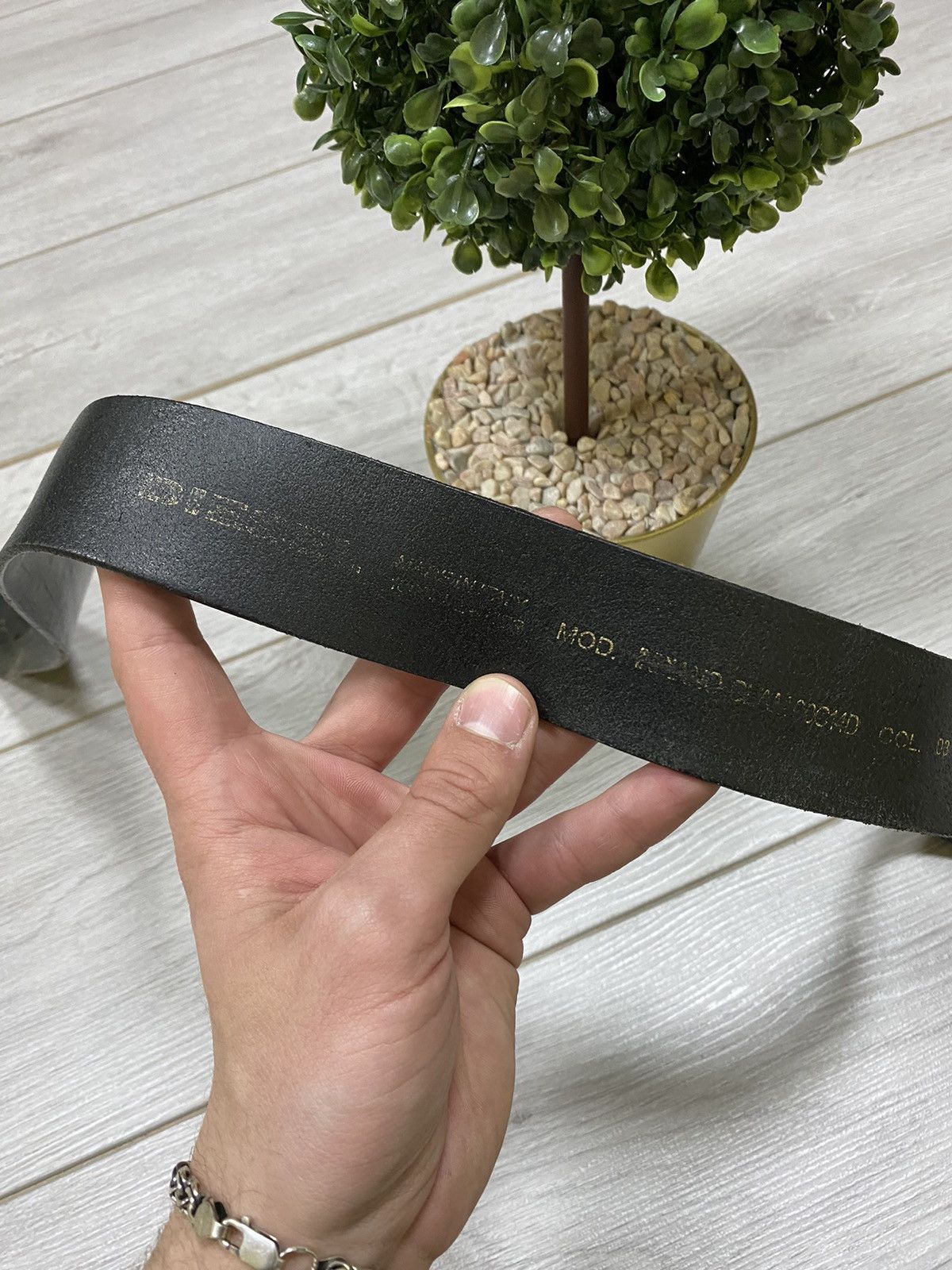Diesel × Vintage Diesel vintage big pink head buckle leather belt Italy Size 36 - 8 Thumbnail