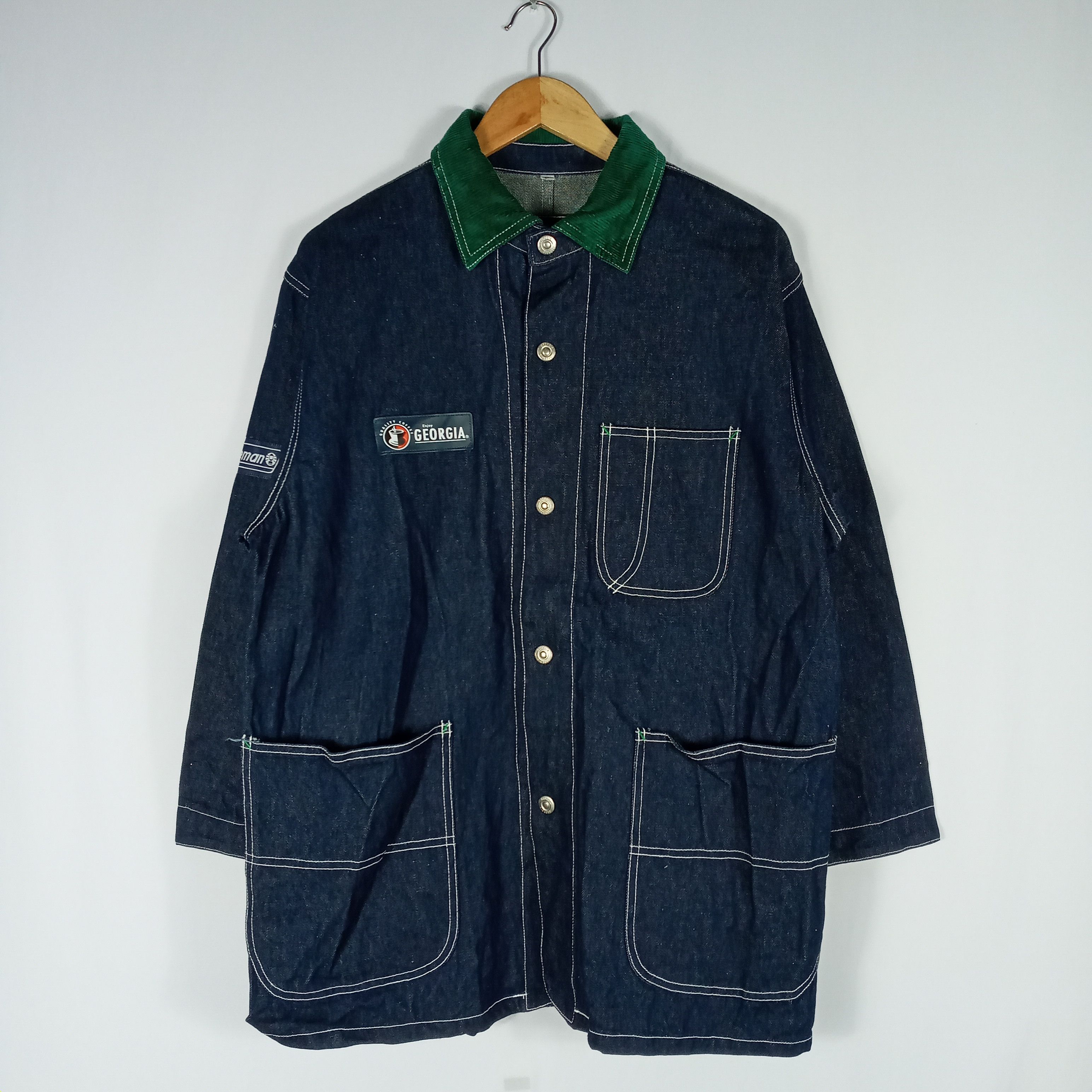 image of Coleman Designer Styles Chore Denim Jacket in Blue, Men's (Size Medium)