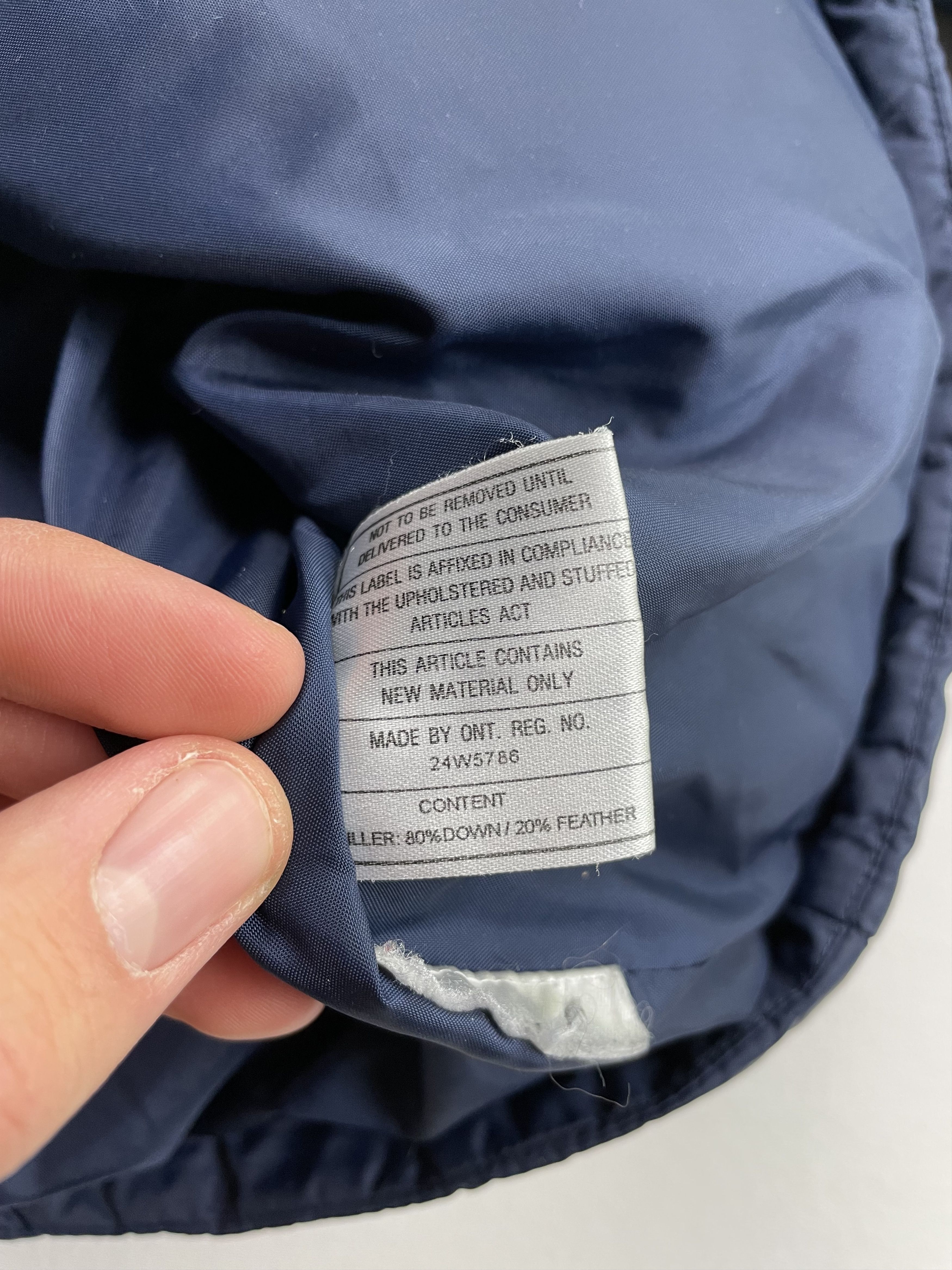 Nike × Vintage Vintage Nike Puffer Jacket Down Fill Zip Up Coat Navy Blue Size US L / EU 52-54 / 3 - 7 Thumbnail