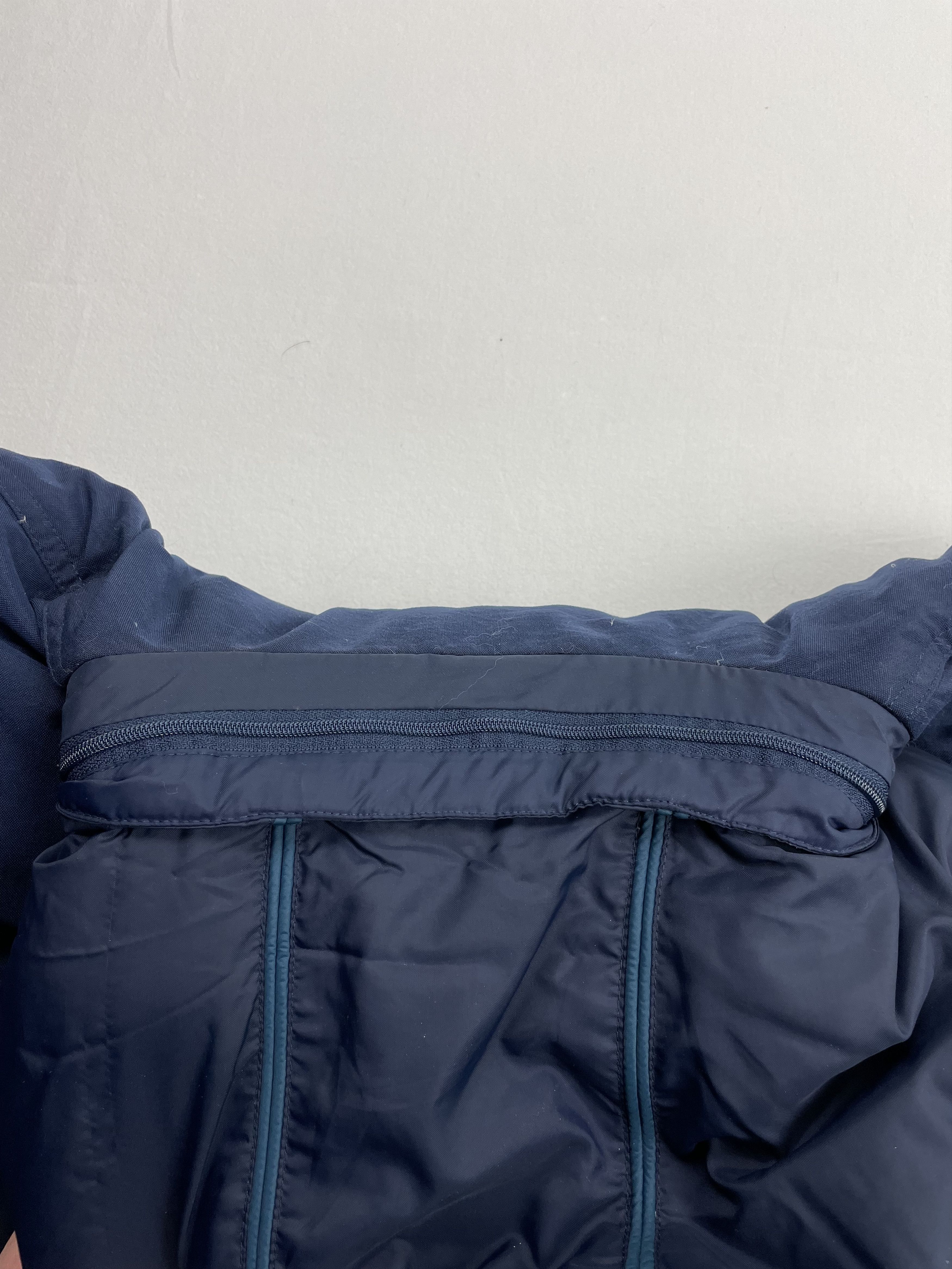 Nike × Vintage Vintage Nike Puffer Jacket Down Fill Zip Up Coat Navy Blue Size US L / EU 52-54 / 3 - 5 Thumbnail