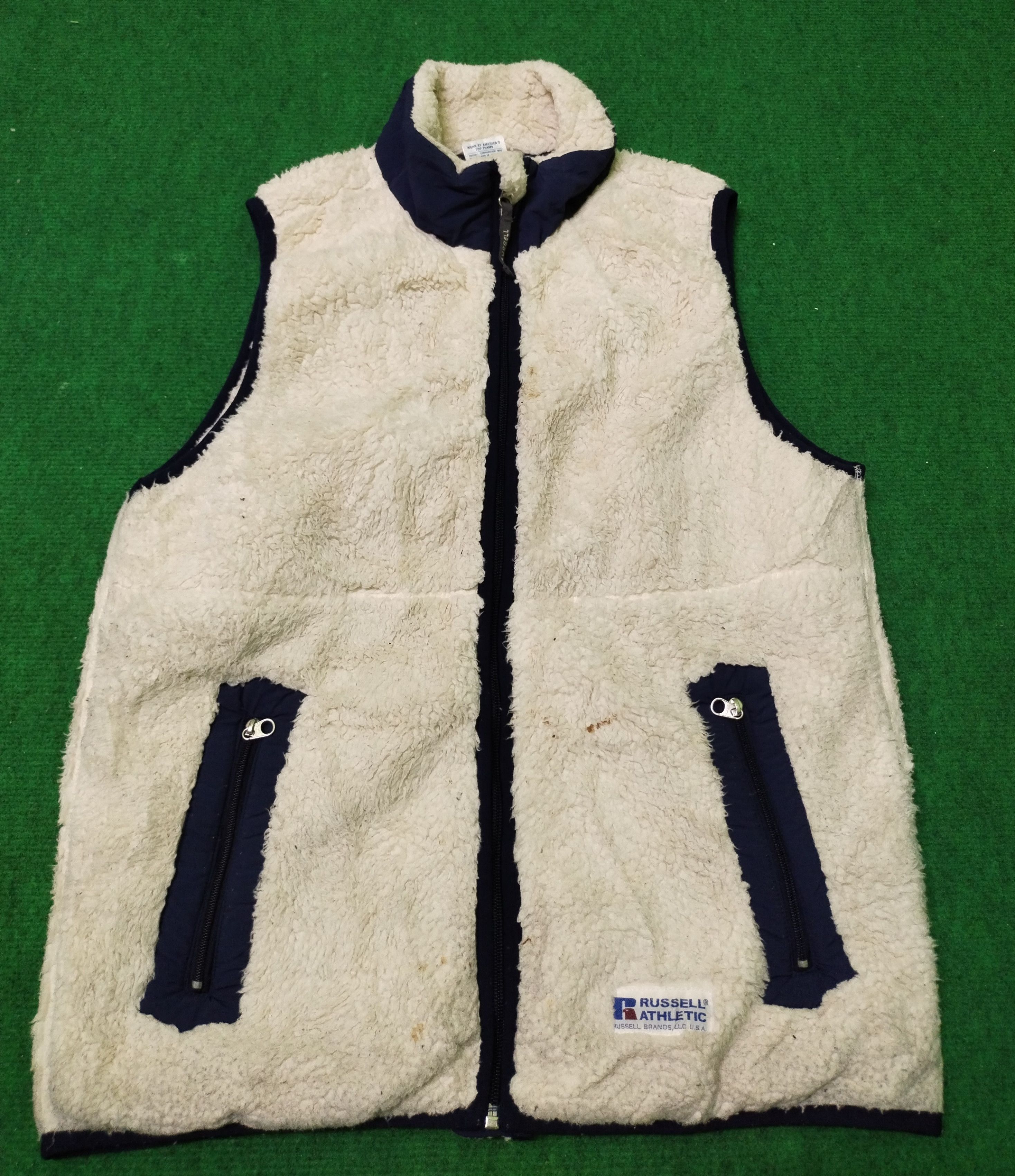 Russell Athletic × Vintage Vintage Russell Athletic Vest Zipper Fleece Size US M / EU 48-50 / 2 - 1 Thumbnail