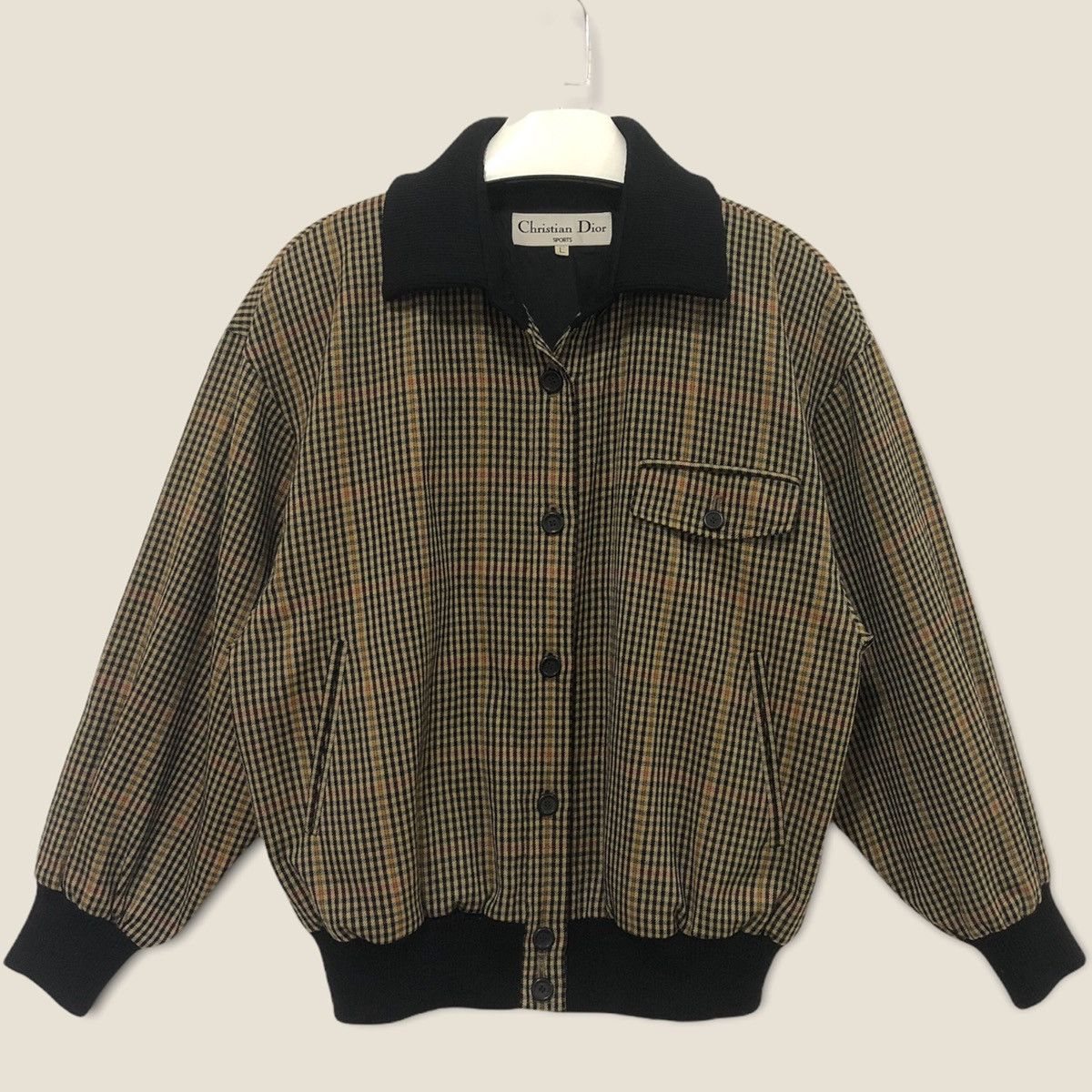 image of Christian Dior Monsieur x Vintage 80’S 90’S Christian Dior Hair/wools Bomber Jacket in Brown (Size 
