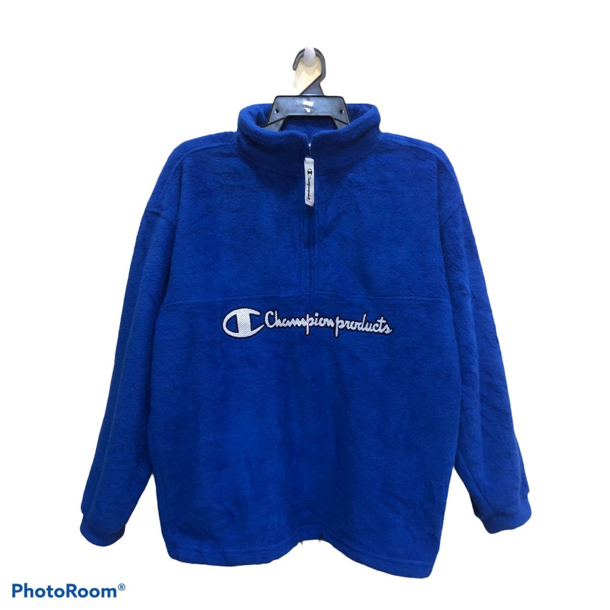 Champion × Edition Japan Vintage 90s Champion fleece jacket Big Embroidery Logo Size US L / EU 52-54 / 3 - 1 Thumbnail