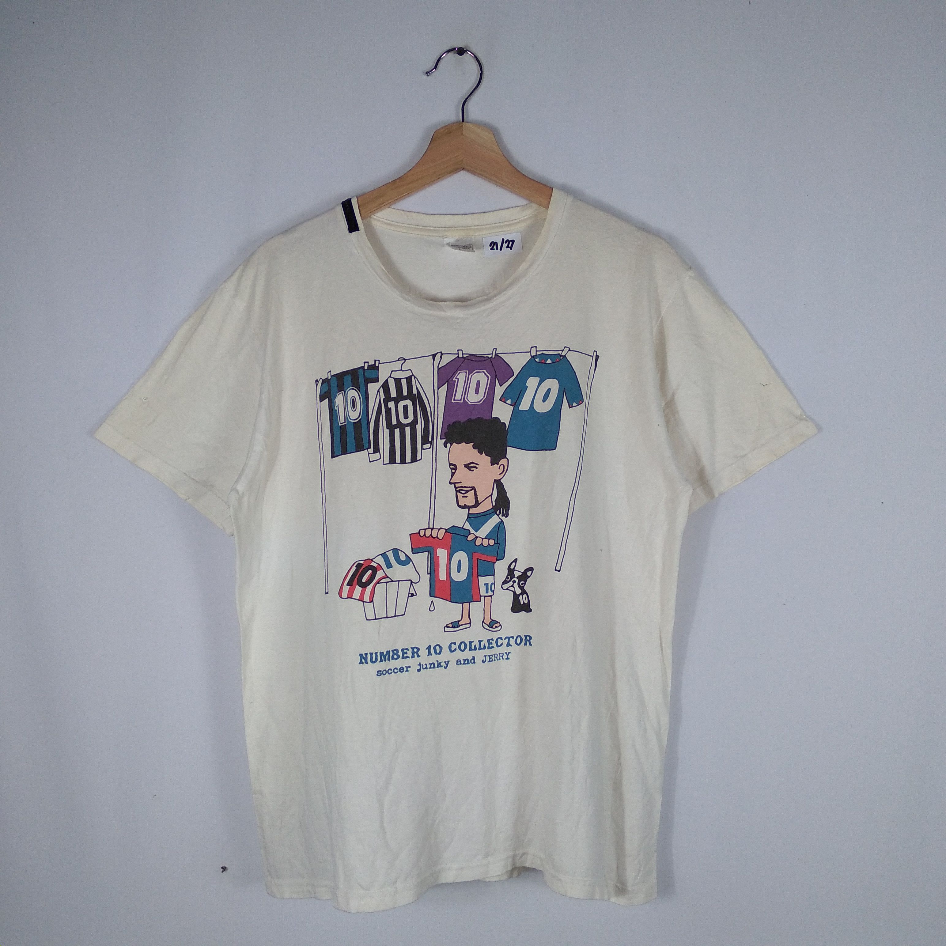 Vintage Vintage Iconic Italian Baller Roberto Baggio Tribute Tee Size US M / EU 48-50 / 2 - 1 Thumbnail