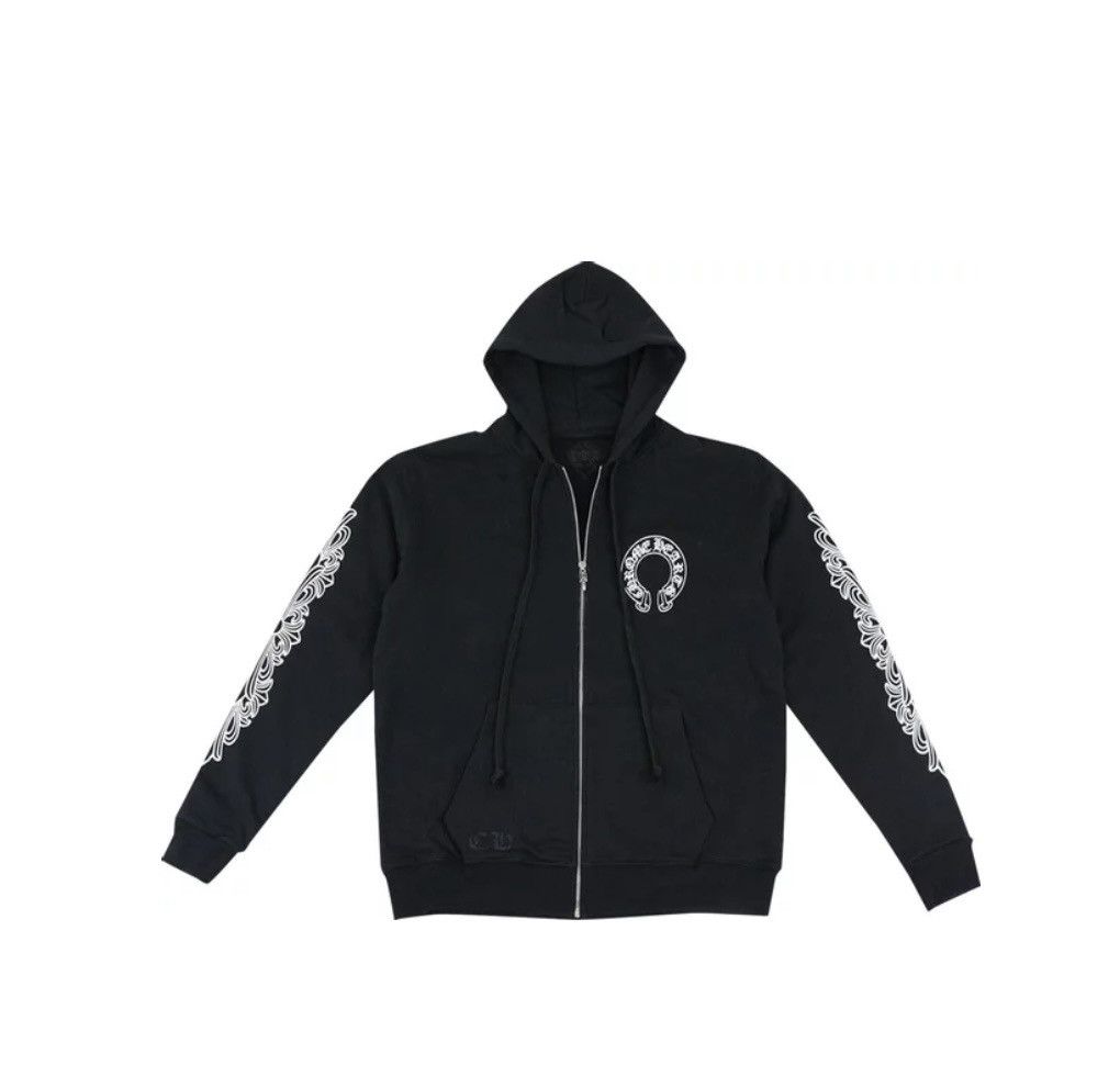 Chrome Hearts Chrome Hearts Horse Shoe Floral Zip Up | Grailed