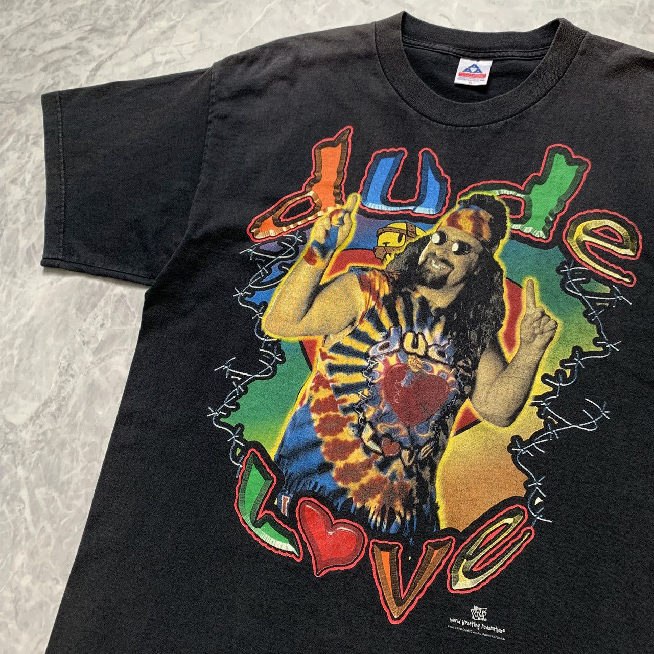 Vintage × WWF VTG 90s WWF DUDE LOVE Mick Foley WRESTLING T-SHIRT SIZE XL Size US XL / EU 56 / 4 - 2 Thumbnail