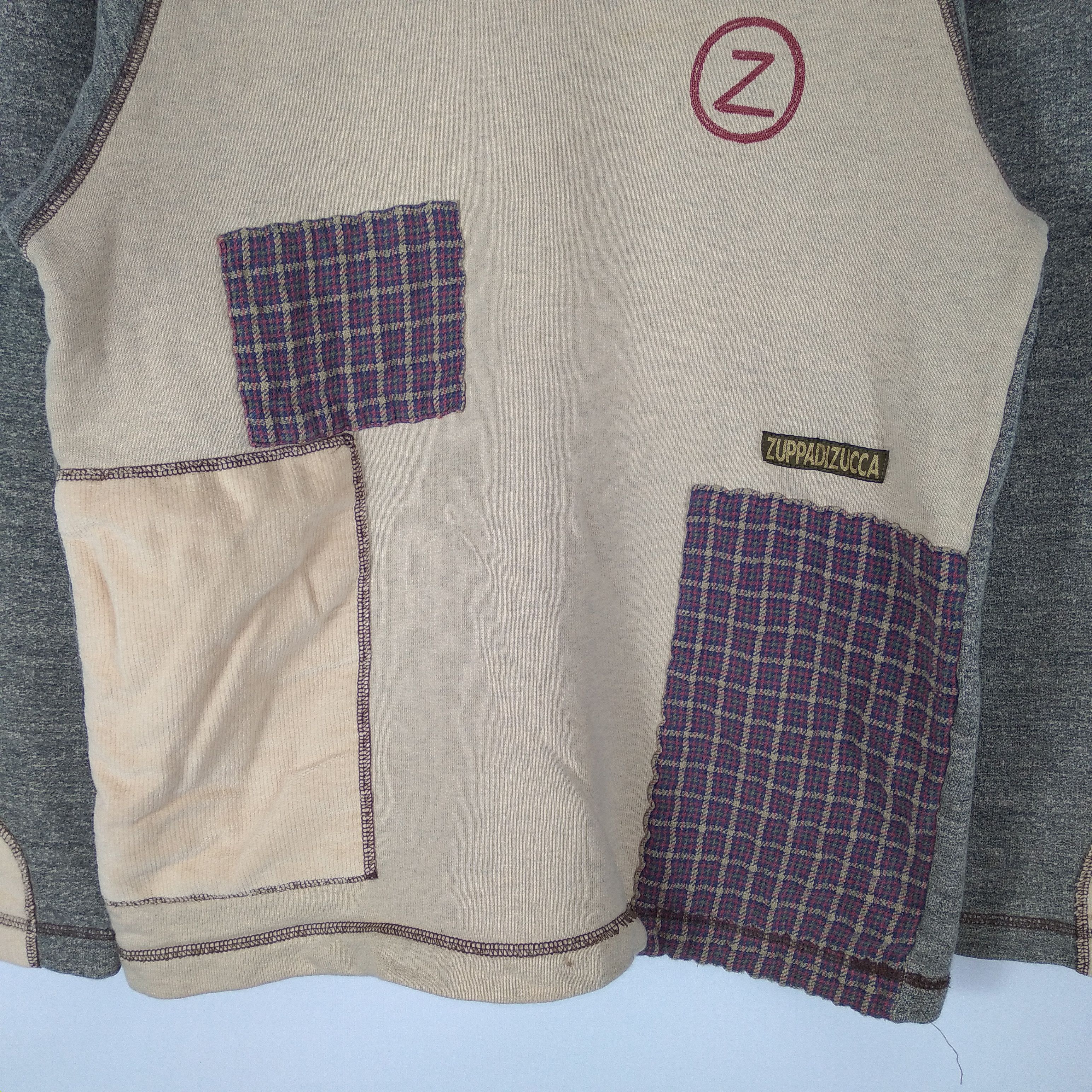 CABANE de ZUCCa × Japanese Brand × Vintage Vintage Zuppa Di Zucca Crewneck Patchwork Sweatshirts Size US XS / EU 42 / 0 - 3 Thumbnail