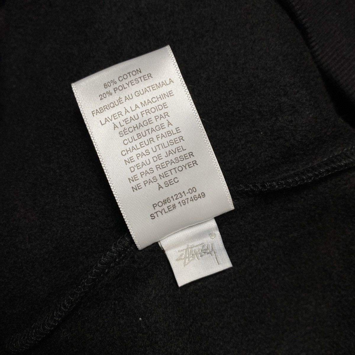 Stussy STUSSY FLIPPED ZIP HOOD - BLACK Size US L / EU 52-54 / 3 - 5 Thumbnail