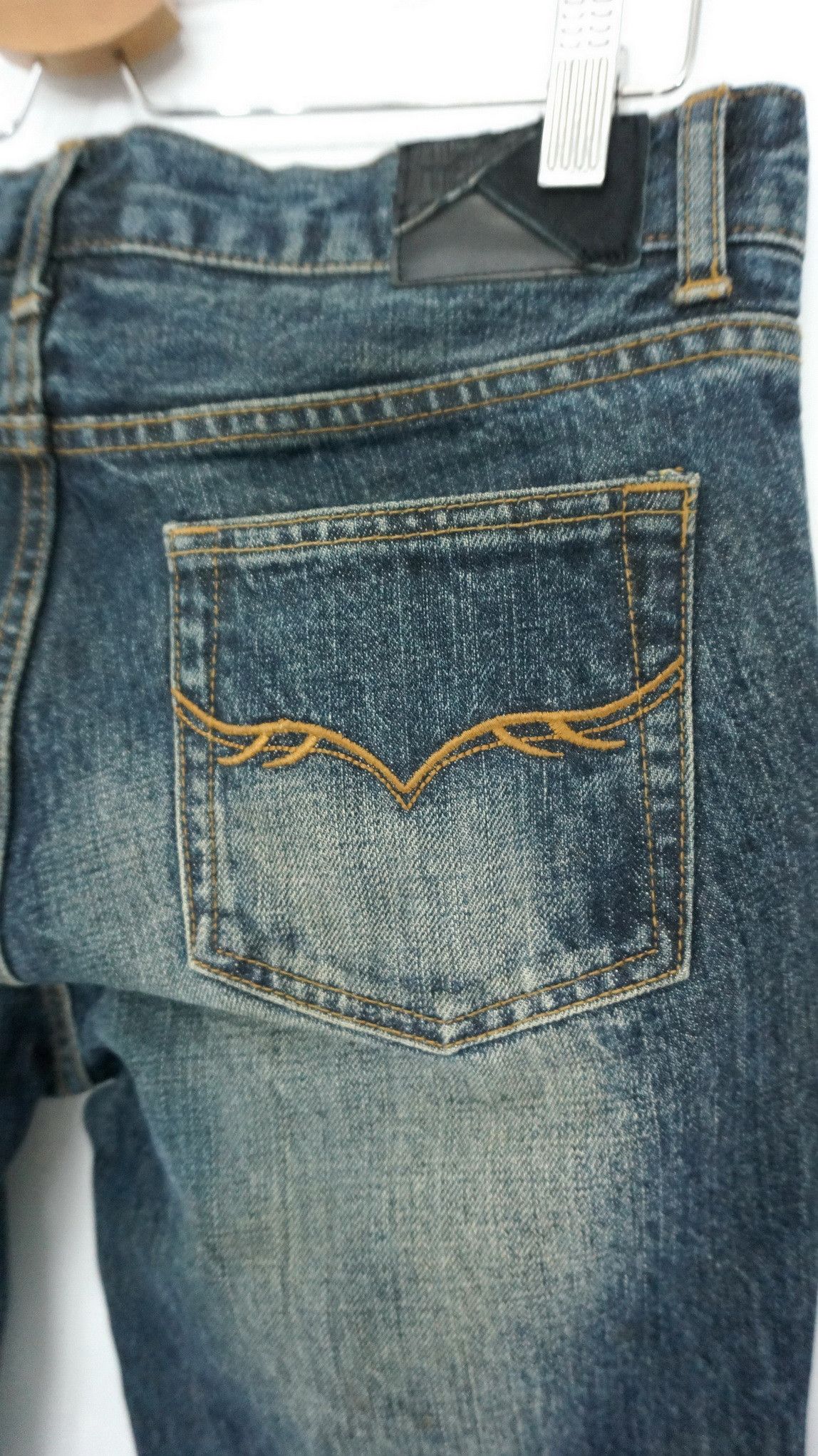 Japanese Brand Flare Vintage Distressed Boro Skinny Lowrise Jeans Size US 30 / EU 46 - 12 Thumbnail