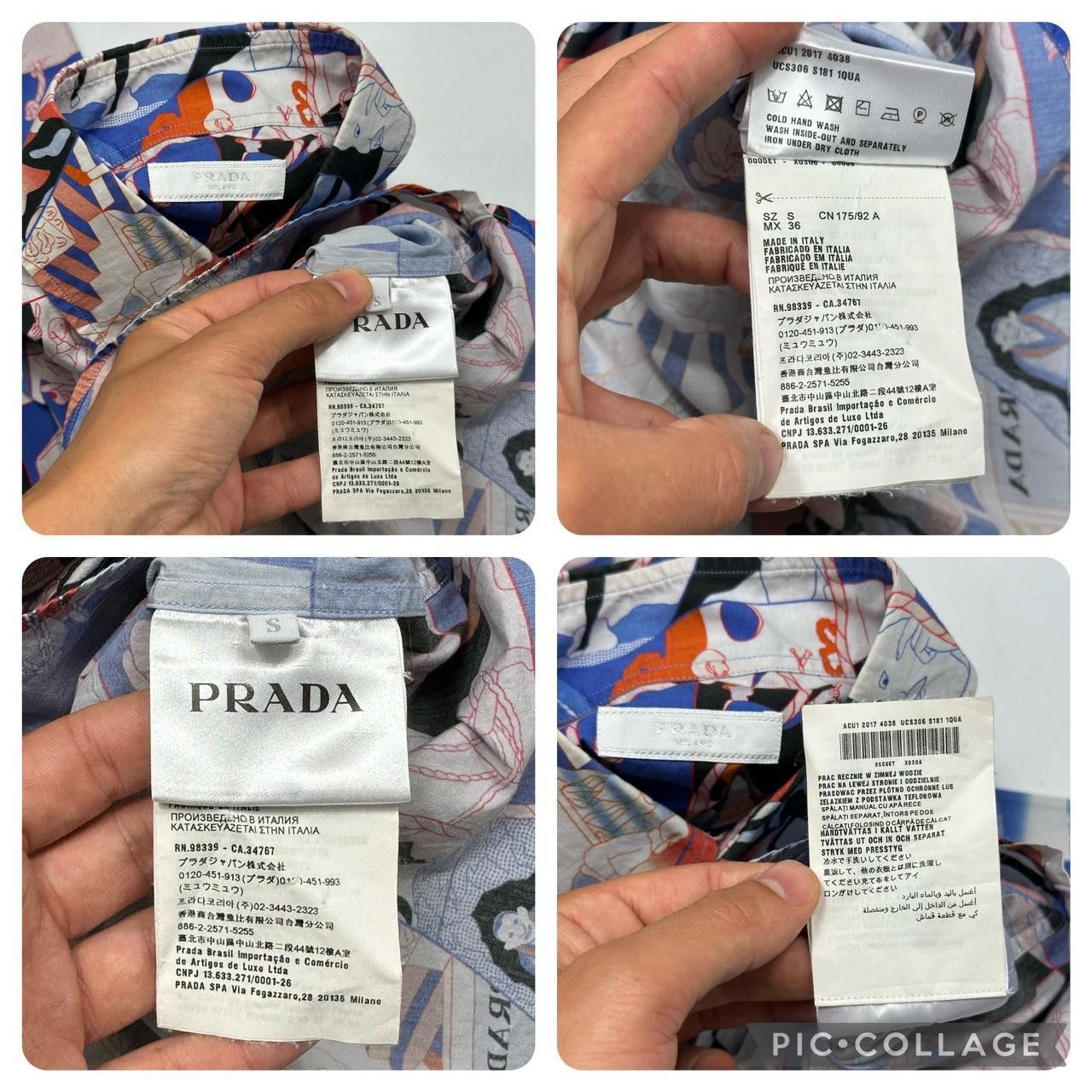 Prada Prada SS17 Rope Print Button Down Shirt - S/M Size US S / EU 44-46 / 1 - 4 Thumbnail