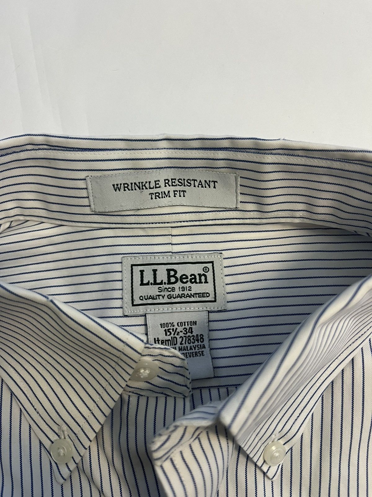 L.L. Bean Y2k L.L.Bean Summer White Dress Shirt Size US M / EU 48-50 / 2 - 3 Thumbnail
